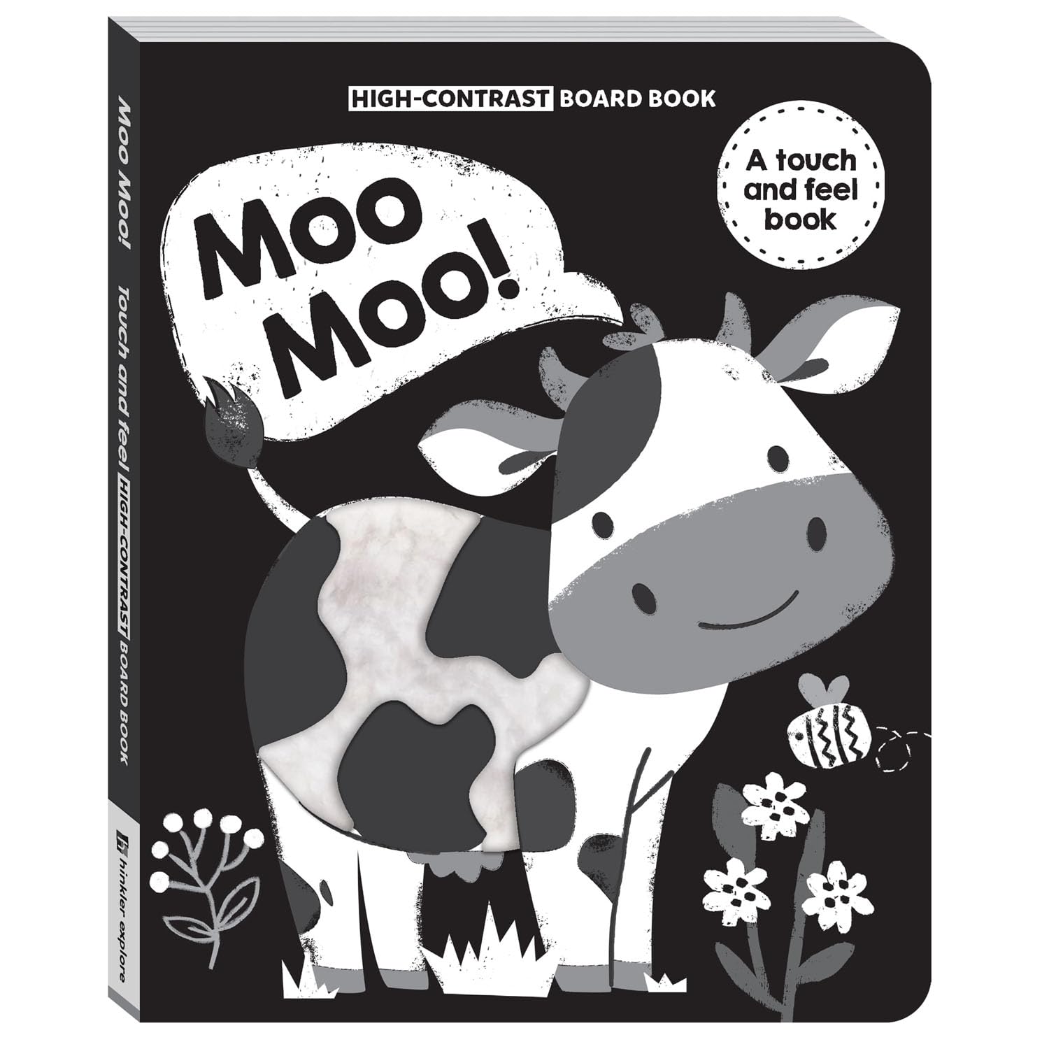 High Contrast Moo Moo! | Touch And Feel Board Book| 03 Years | Sensory Book For Babies | Early Learning Baby Book