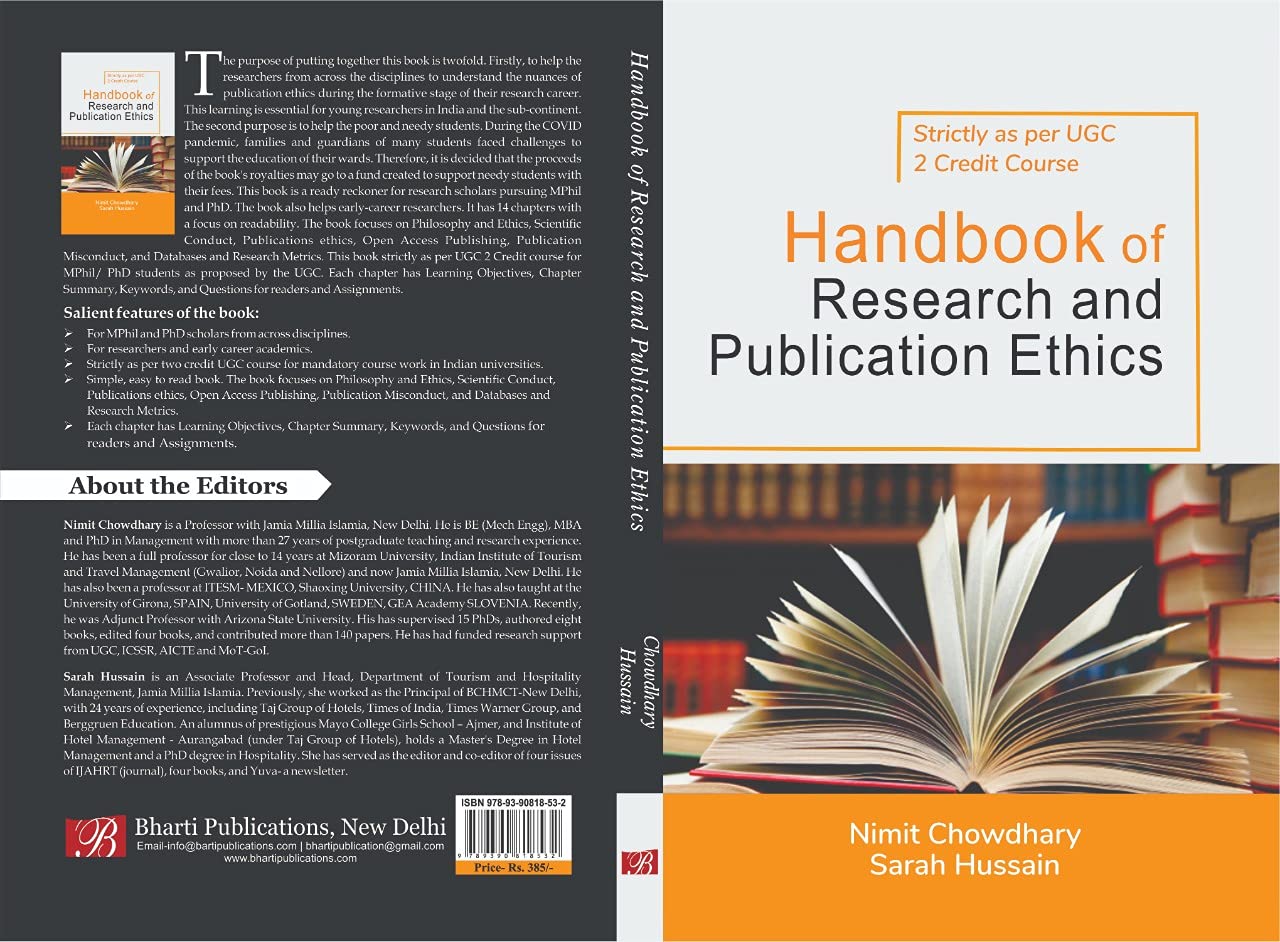 Handbook of Research and Publication Ethics (Strictly as per UGC 2 Credit Course) [Paperback] Nimit Chowdhary (Editor) and Sarah