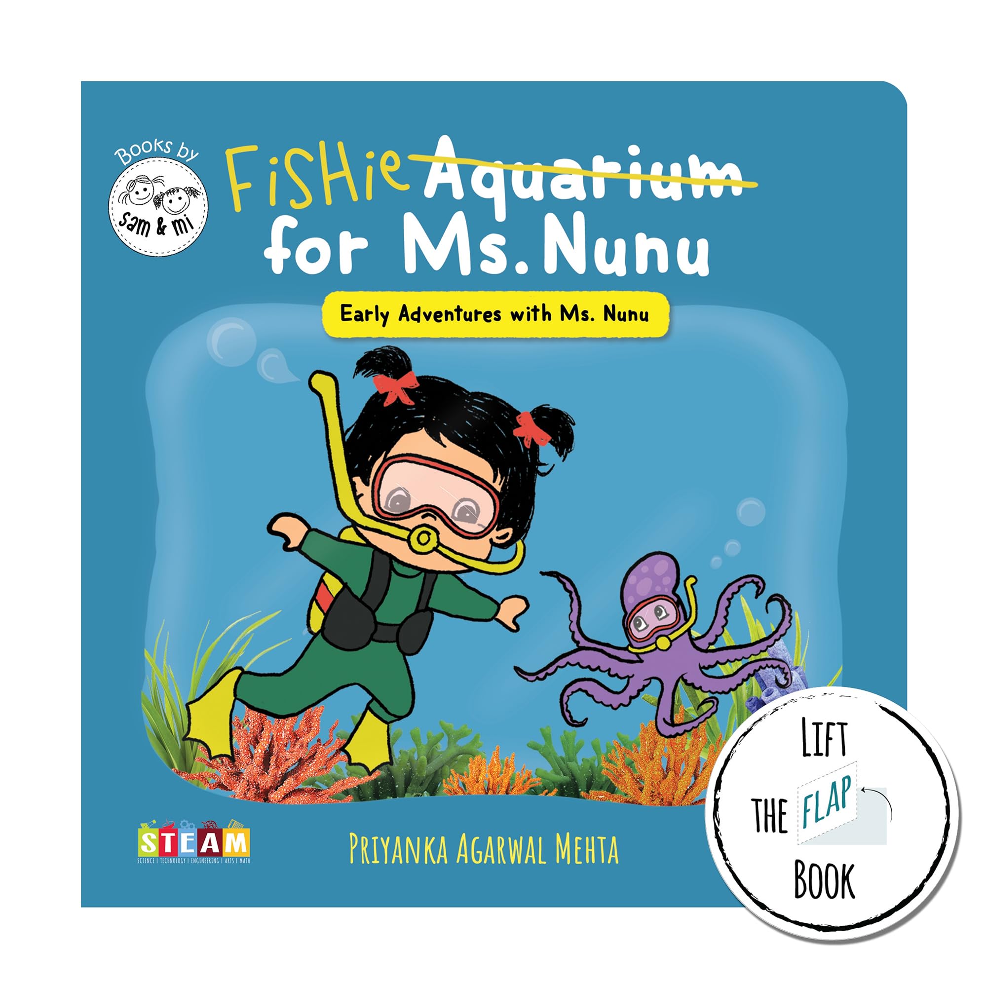 Aquarium for Ms. Nunu: LifttheFlap Board Book for Toddlers on Curiosity, & First Experiences | Interactive STEM & STEAM Book f