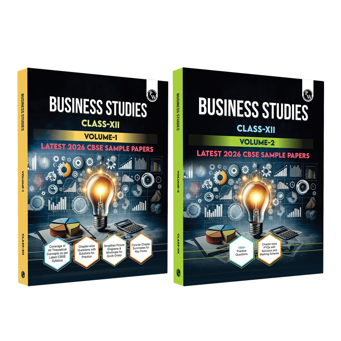 PW CBSE Class 12 Business Studies Volume 1 & 2 Combo Set of 2 Books | All CBSE Theoretical Concepts, Mind Maps and CBSE 2026 Sam