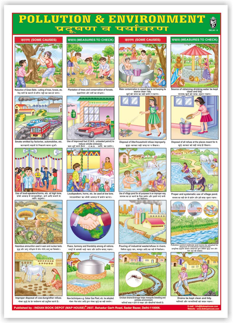 Pollution & Environment (Size 70 X 100 Cms)|Laminated Both Sides