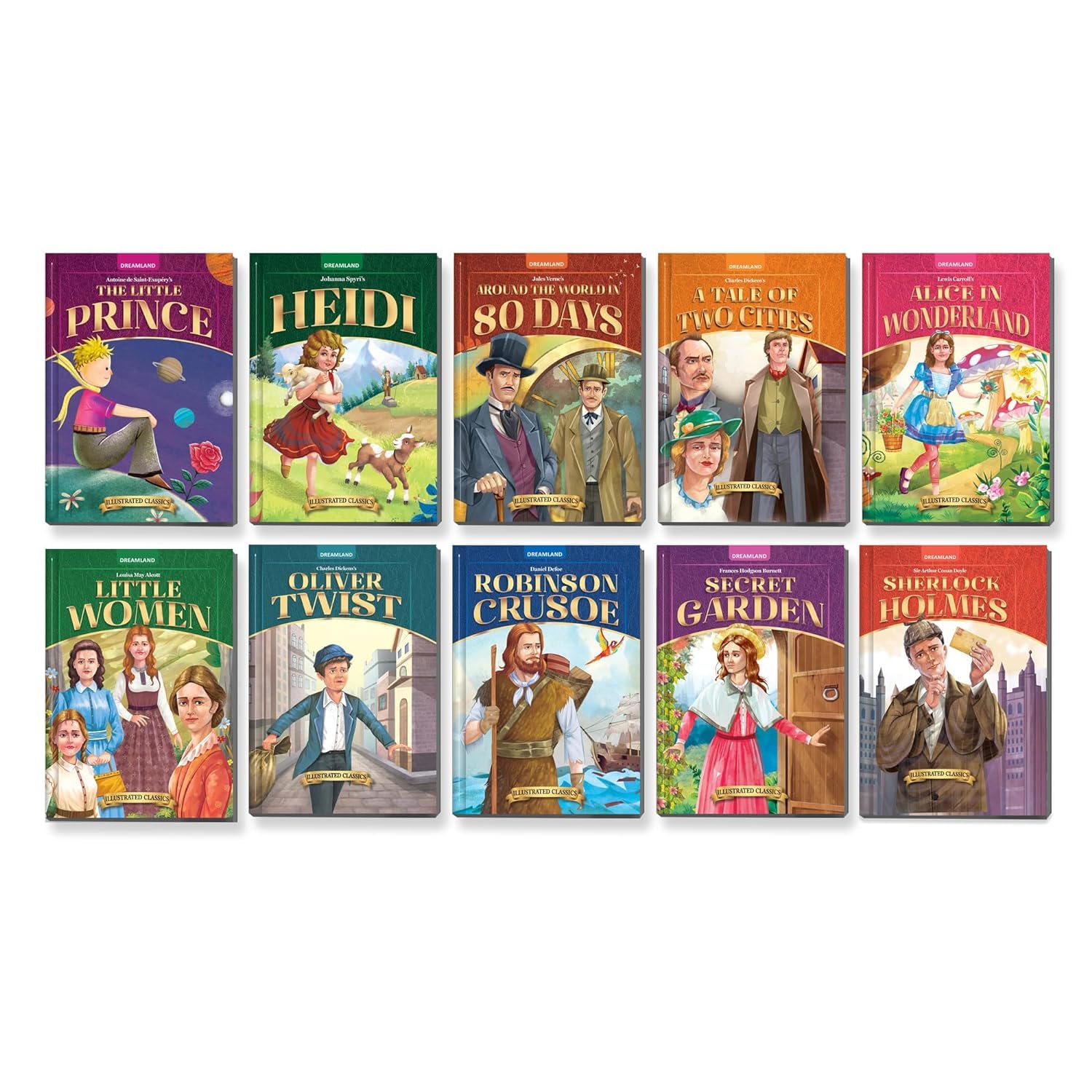 Illustrated Classics Story Books Pack  Set Of 10 Abridged Classic Stories For Kids Ages 815 | Engaging Illustrated Books With 