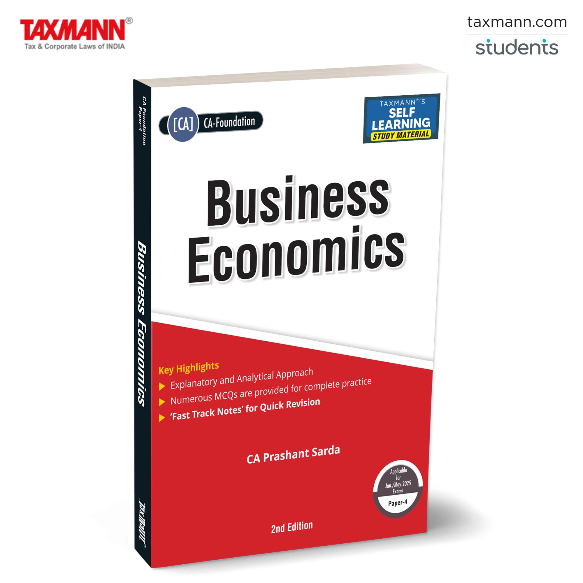 Taxmanns Business Economics (Paper 4 | Economics)  Featuring ICAIaligned Content | MCQs | Fast Track Notes | Explanatory App
