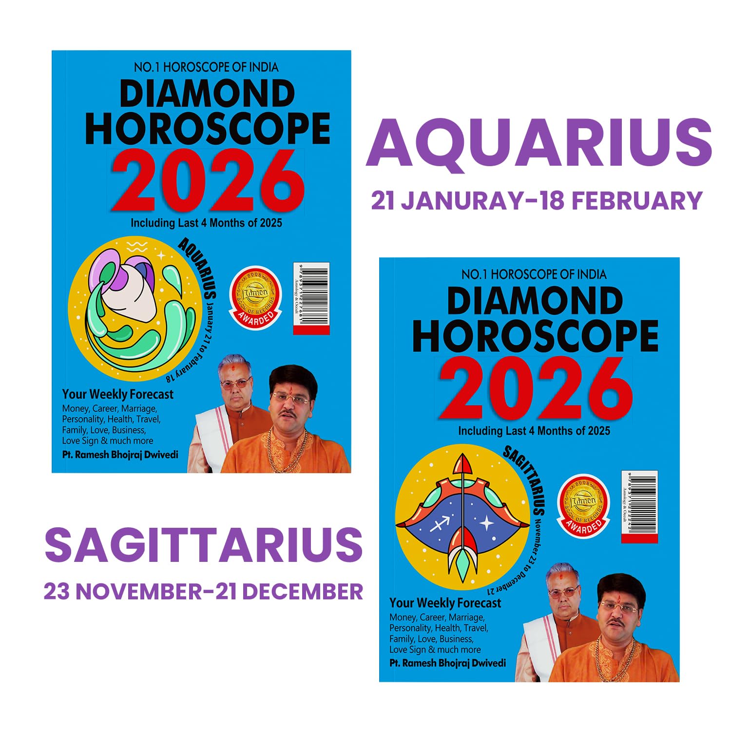 Horoscope 2026 : The Ultimate Zodiac Sun Sign Book for Aquarius + Sagittarius