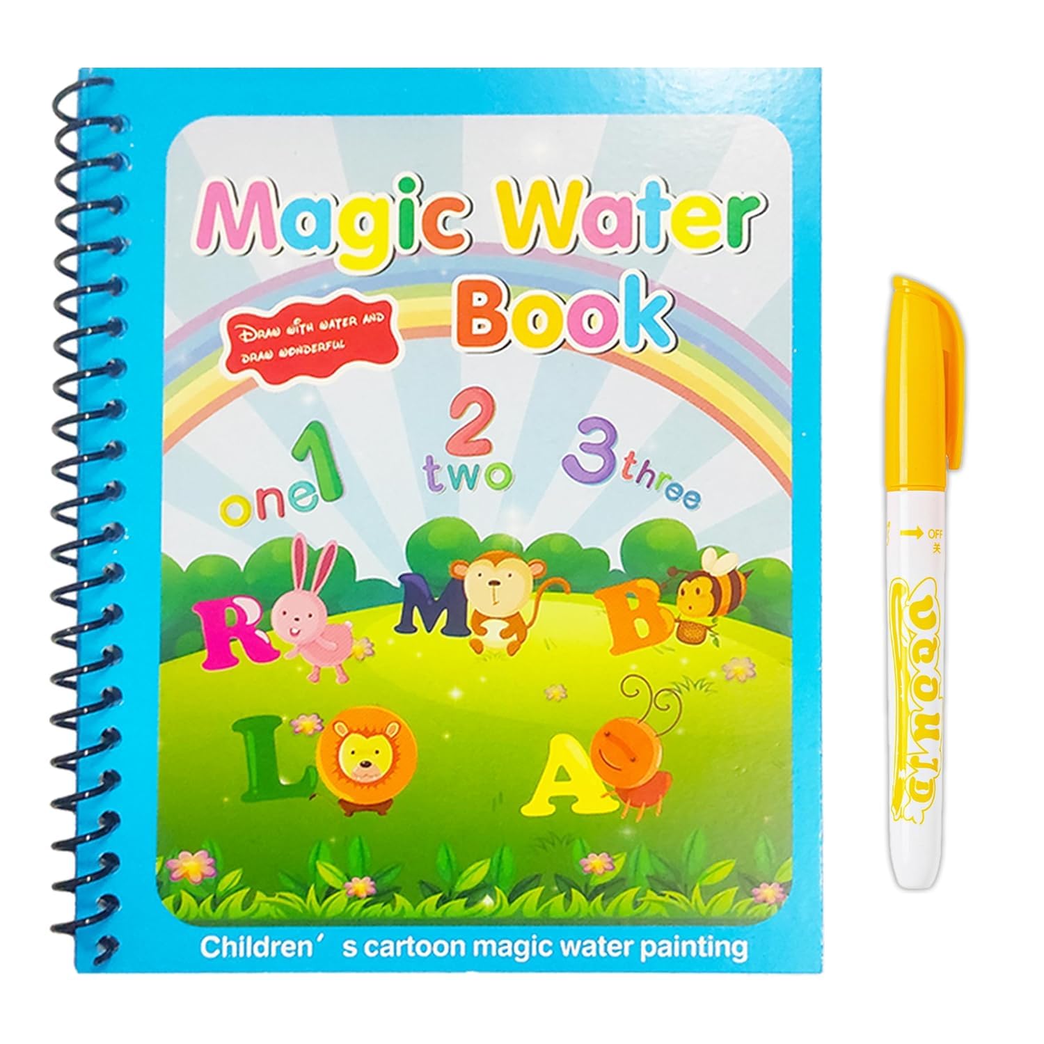 Water Marker Magic Book for Kids, Different Theme Magic Books, Educational, Promote Fine Motor & Drawing Skills, Reusable, Mess