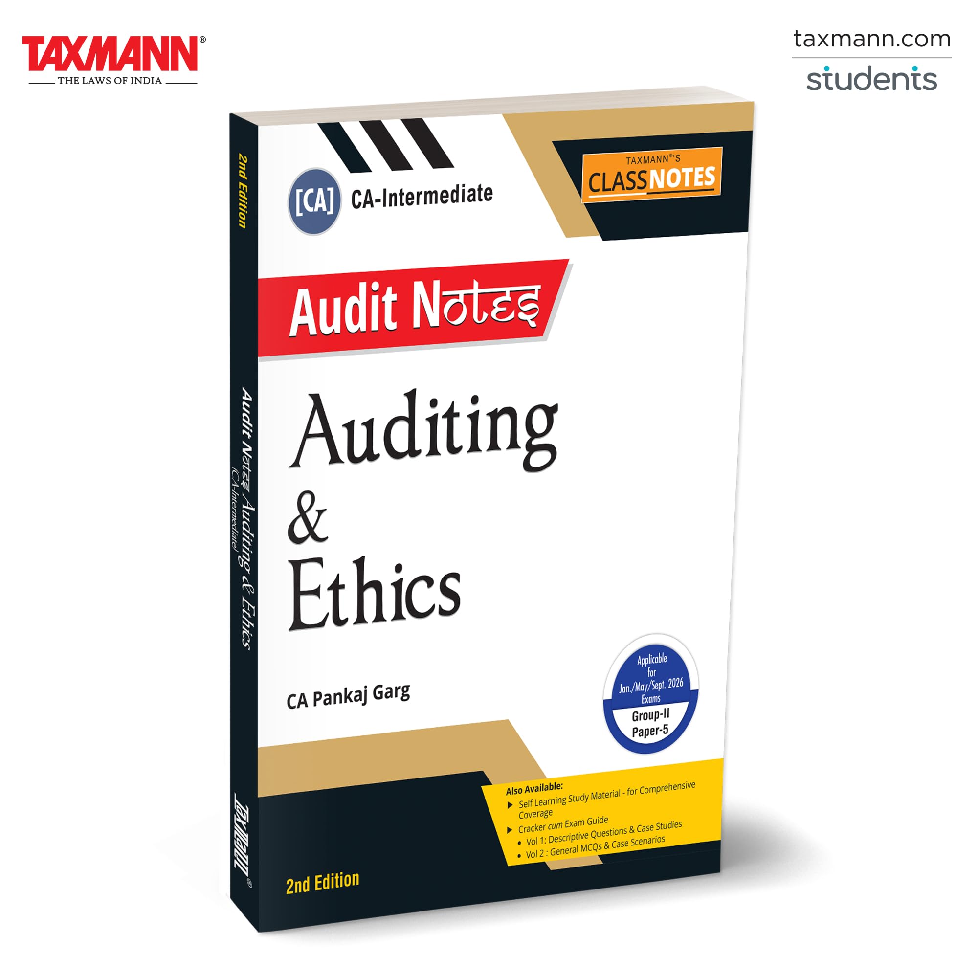 Taxmanns CLASS NOTES for Auditing & Ethics | Audit Notes (Paper 5 | Auditing)  Premium Design | Concise Pointwise Format | V