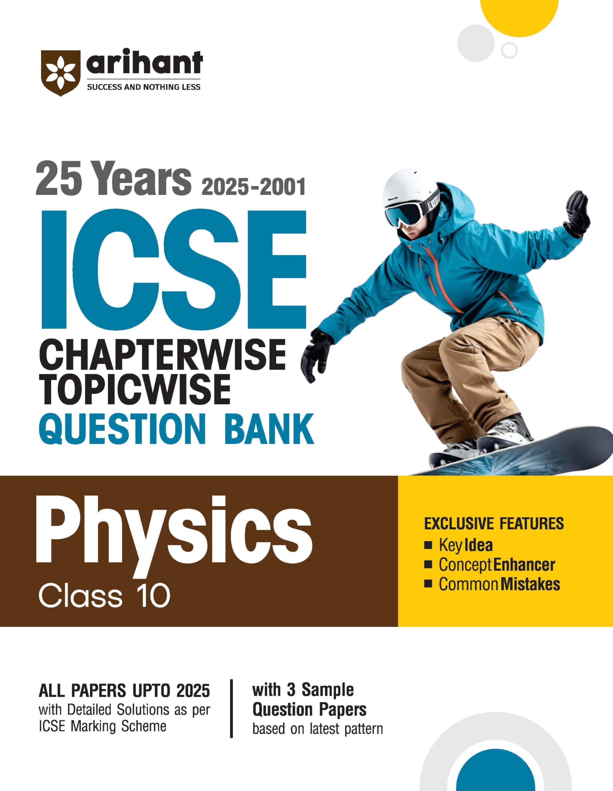 Arihant Icse Question Bank Chapterwise & Topicwise Class 10 Physics For 2026 Board Exam | With 25 Years Solved Papers (20252001)