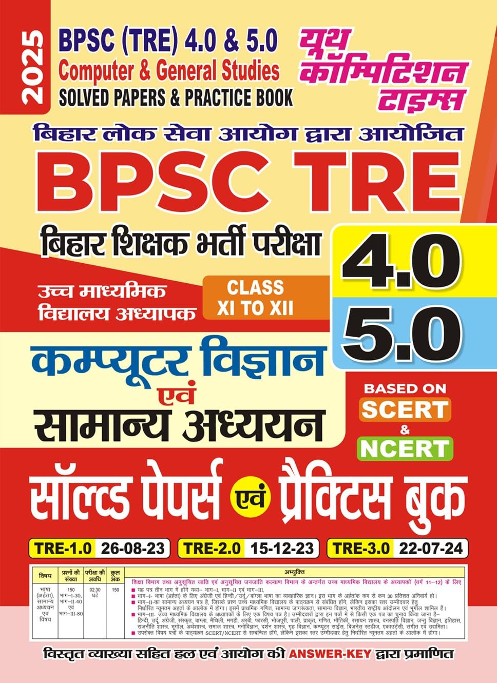 COMPUTER & General Studies Solved papers & Practice TRE 4.0 & 5.0 Class XIXII (2025)