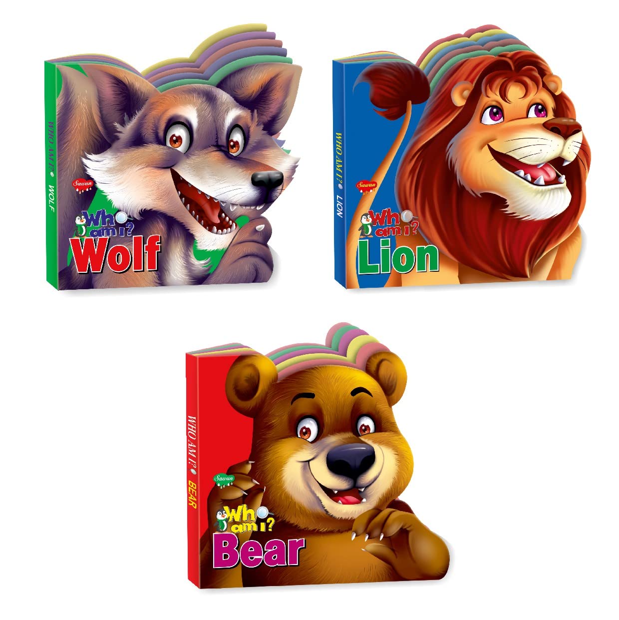 Sawan Who Am I : Wolf, Lion, Bear | Pack Of 3 Books