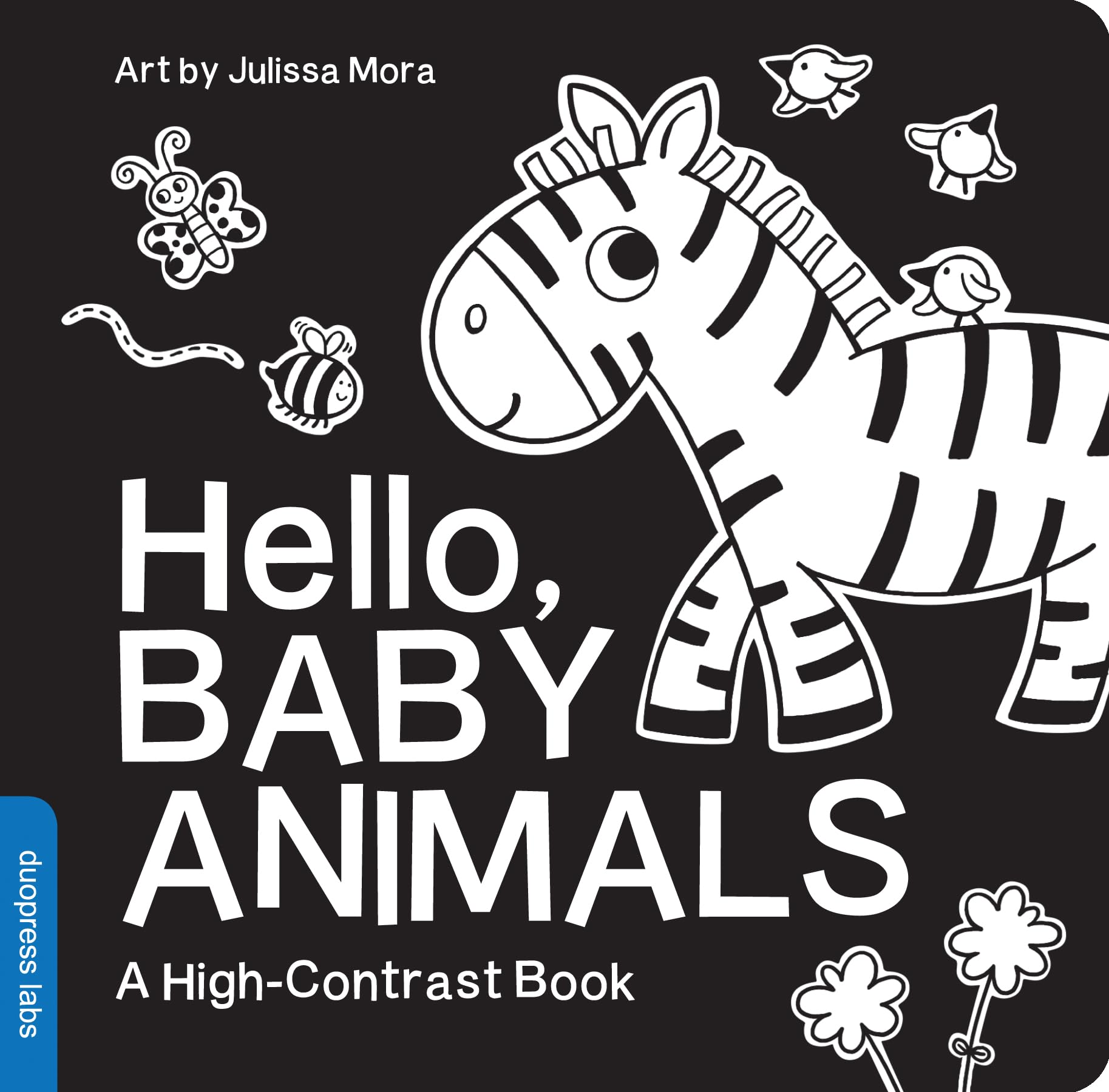 Hello, Baby Animals: A BlackandWhite Board Book for Babies That Helps Visual Development (HighContrast Books)