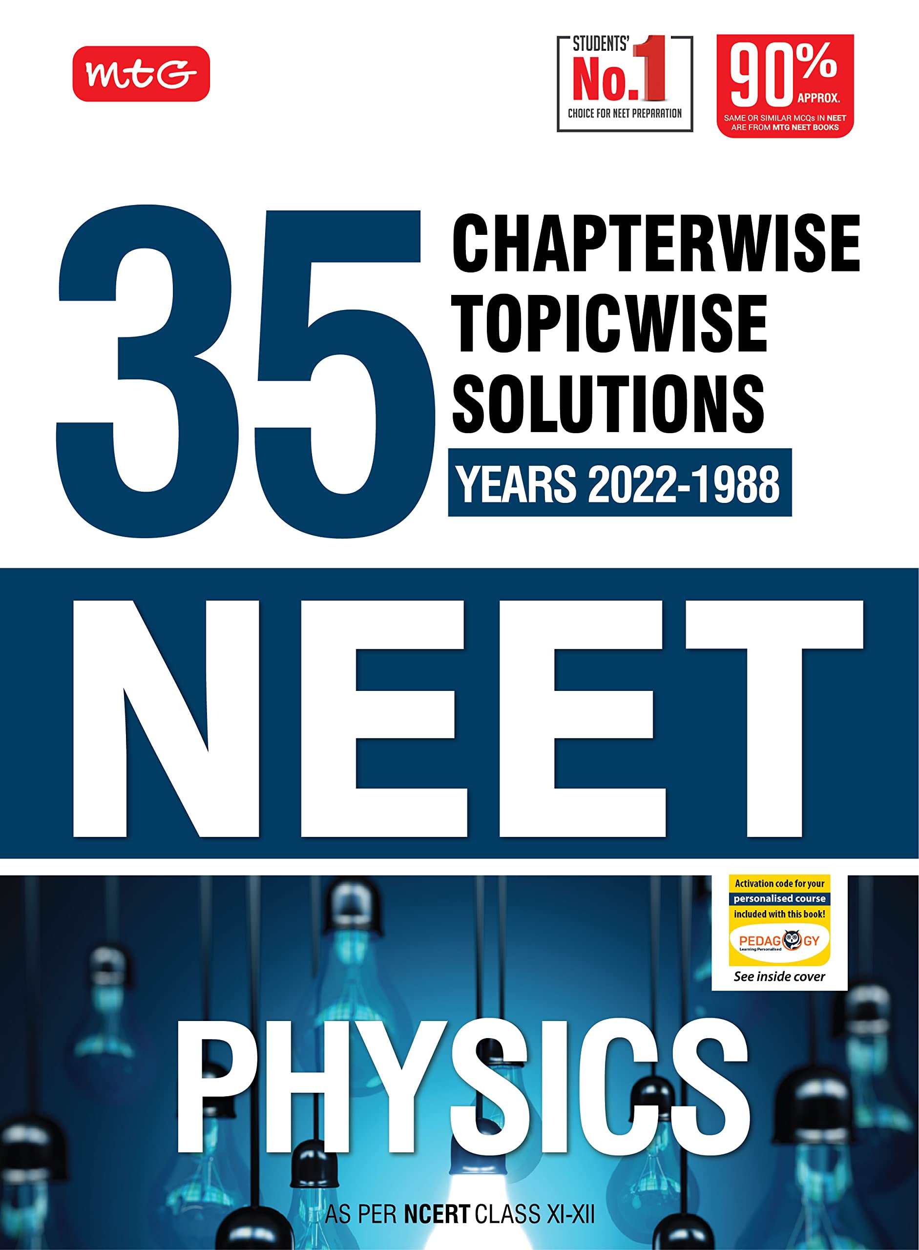MTG 35 Years NEET Previous Year Solved Question Papers with NEET Chapterwise Topicwise Solutions  Physics For NEET Exam 2023