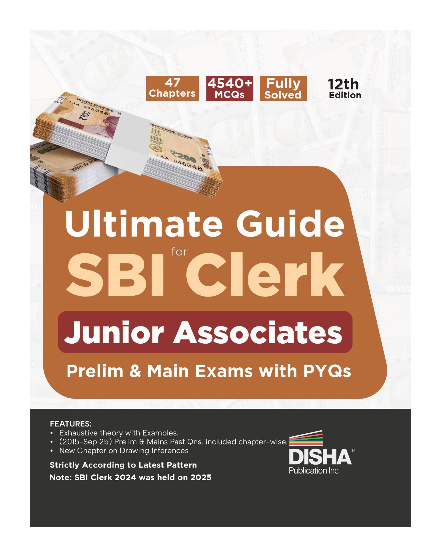 Disha Ultimate Guide For Sbi Clerk Junior Associates Prelim & Main Exams With Pyqs 12Th Edition | 4200+ Mcqs | Fully Solved | Ge