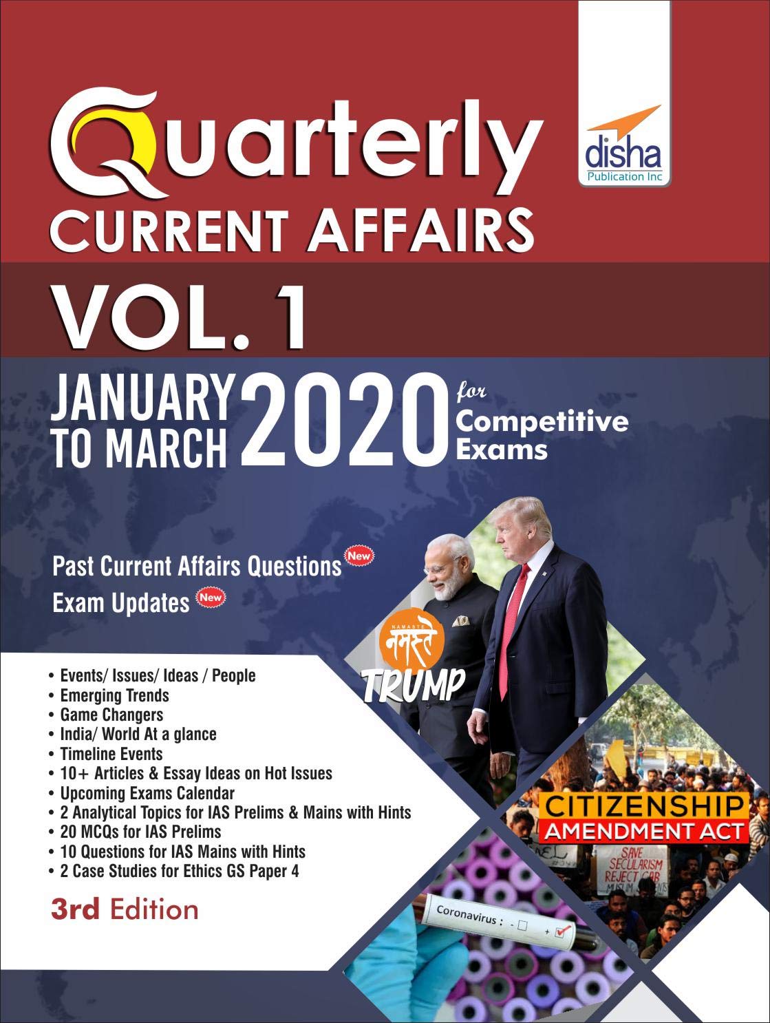 Quarterly Current Affairs 2020 Vol. 1  January To March  For Competitive Exams