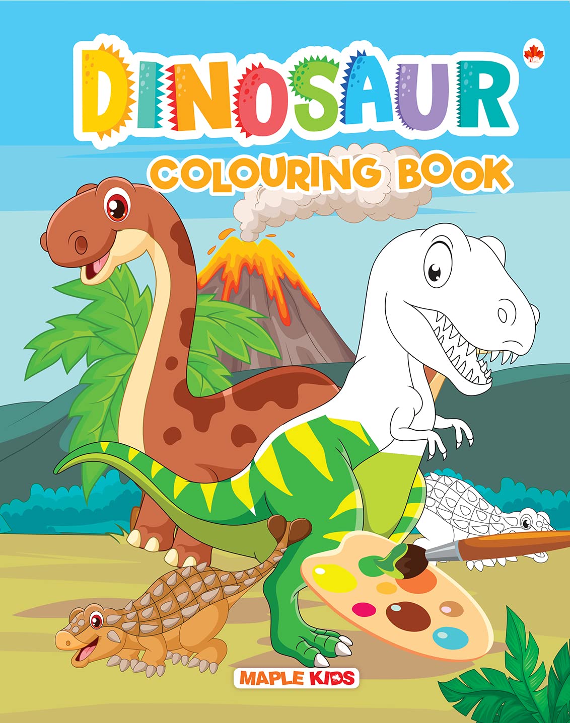 Dinosaur Colouring Book for Kids  Colouring Activity Book  Gift to children for painting, drawing and colouring  Age 2+  Act
