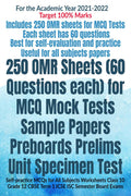 250 OMR Sheets (60 Questions each) for MCQ Mock Tests Sample Papers Preboards Prelims Unit Specimen Test : Selfpractice MCQs fo