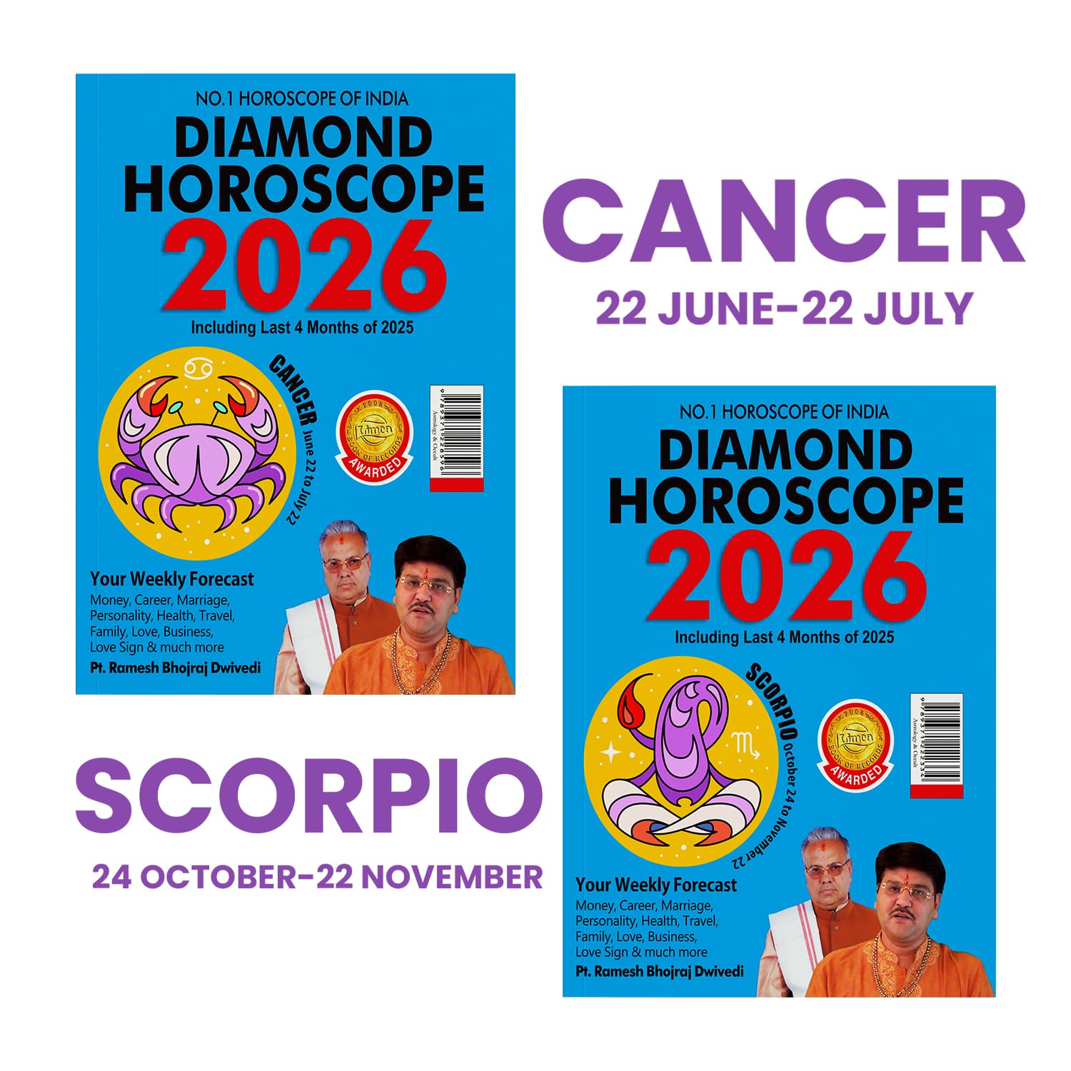 Horoscope 2026 : Sun Sign Book of Cancer + Scorpio