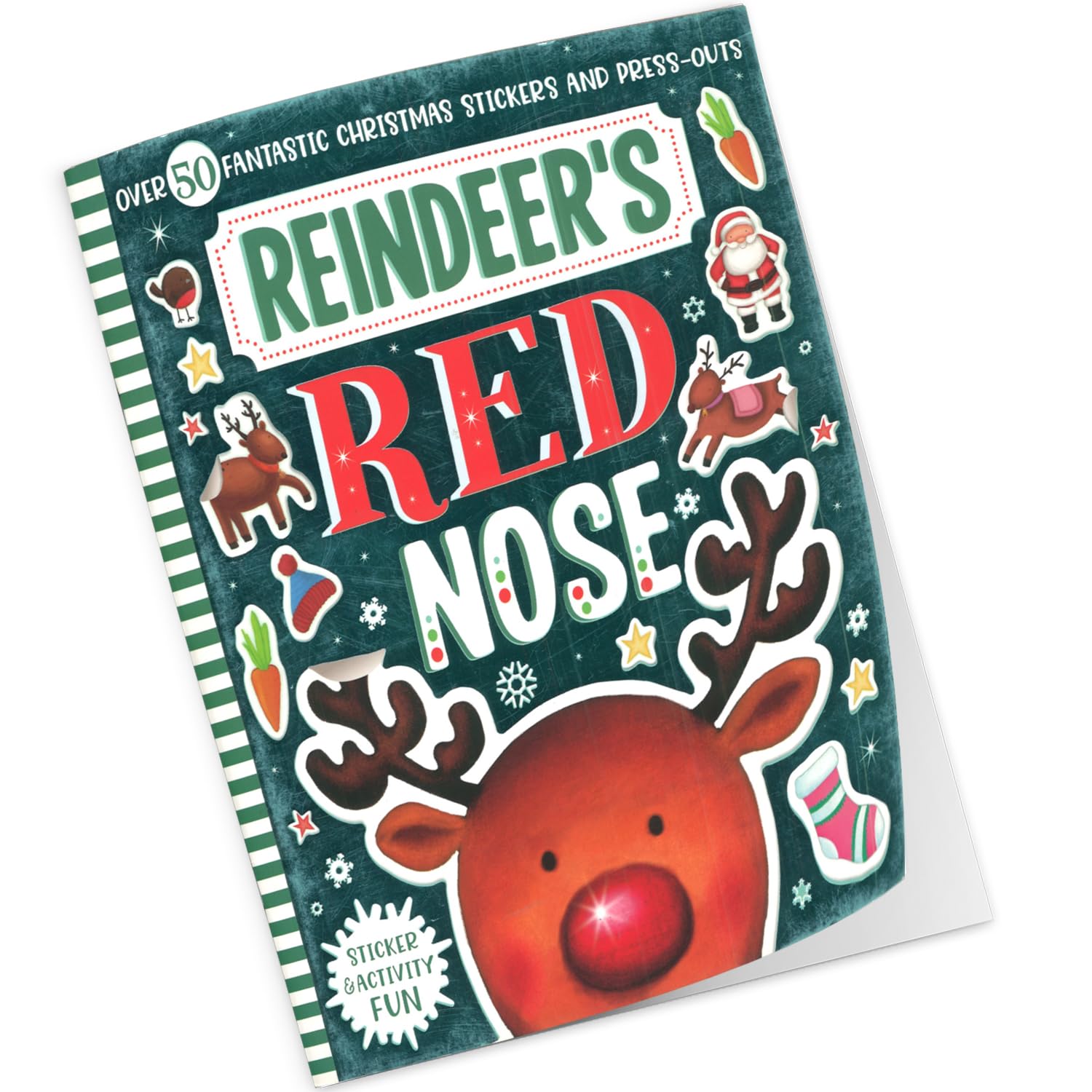Reindeers Red Nose Sticker & Activity Fun (Christmas books, Reindeer, snowman, Elf, XMas books, Christmas)