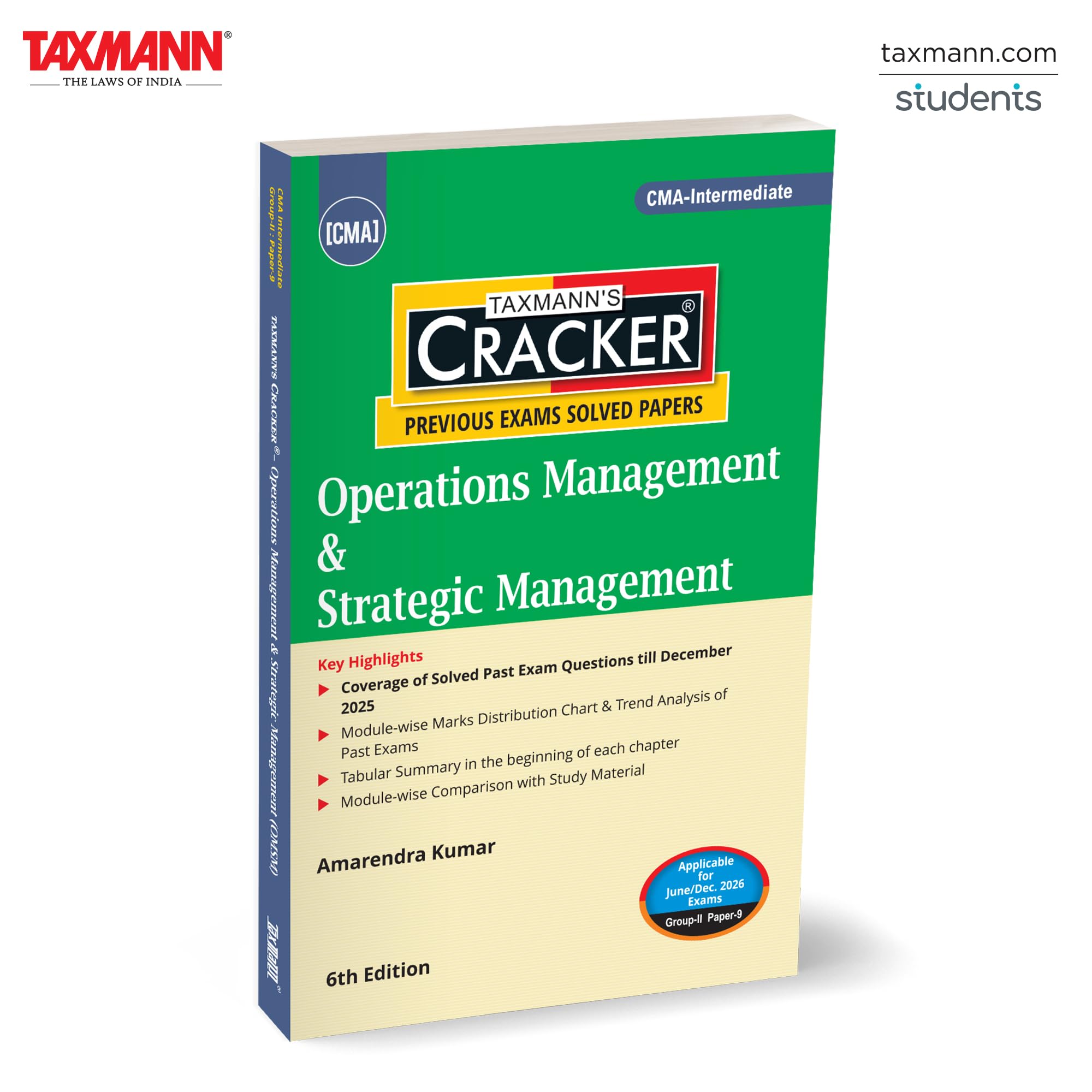 Taxmanns CRACKER for Operations Management & Strategic Management (Paper 9 | OMSM)  Examanalyticsdriven | Fully Solved Past