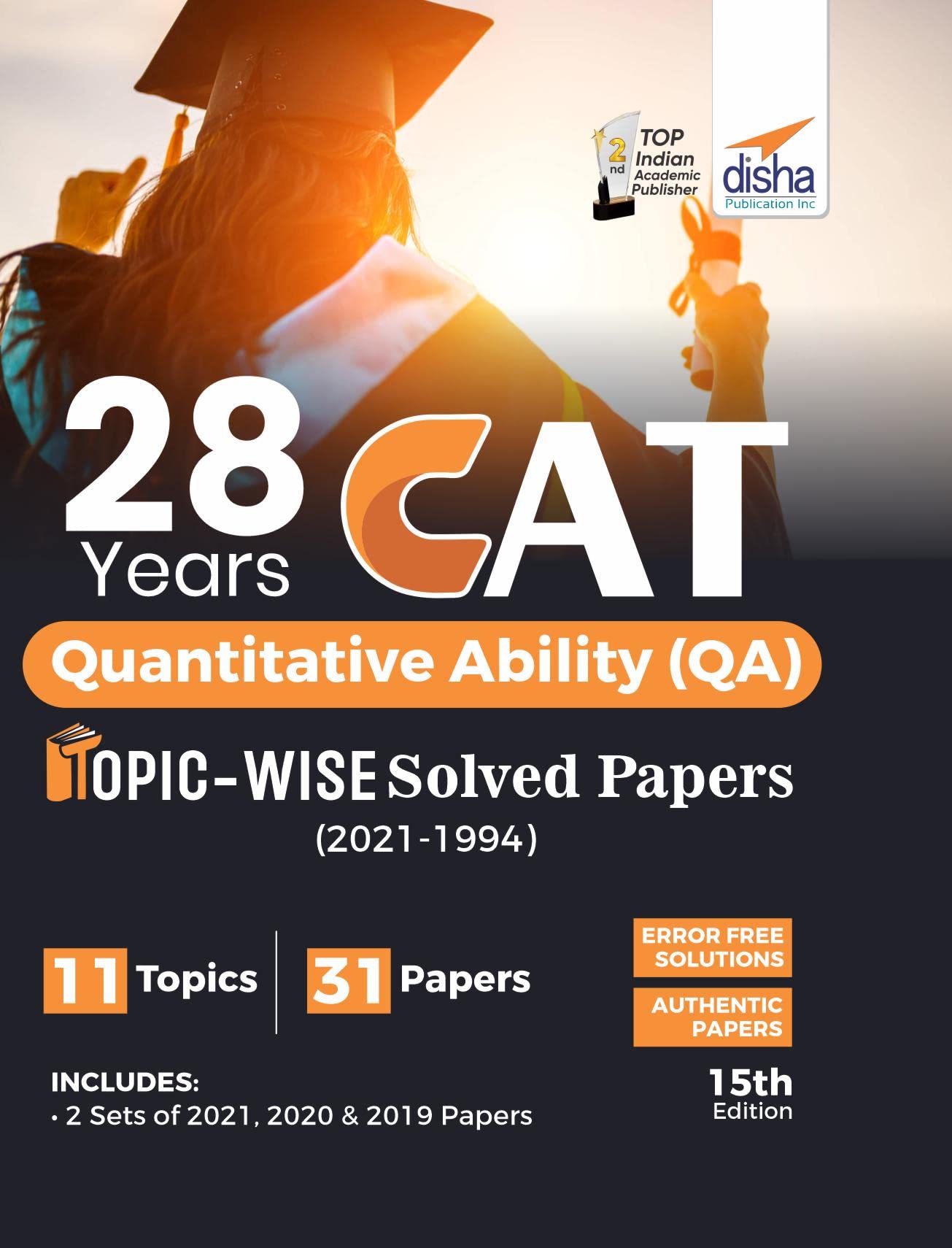 28 Years Cat Quantitative Ability (Qa) TopicWise Solved Papers (2021  1994) 15Th Edition