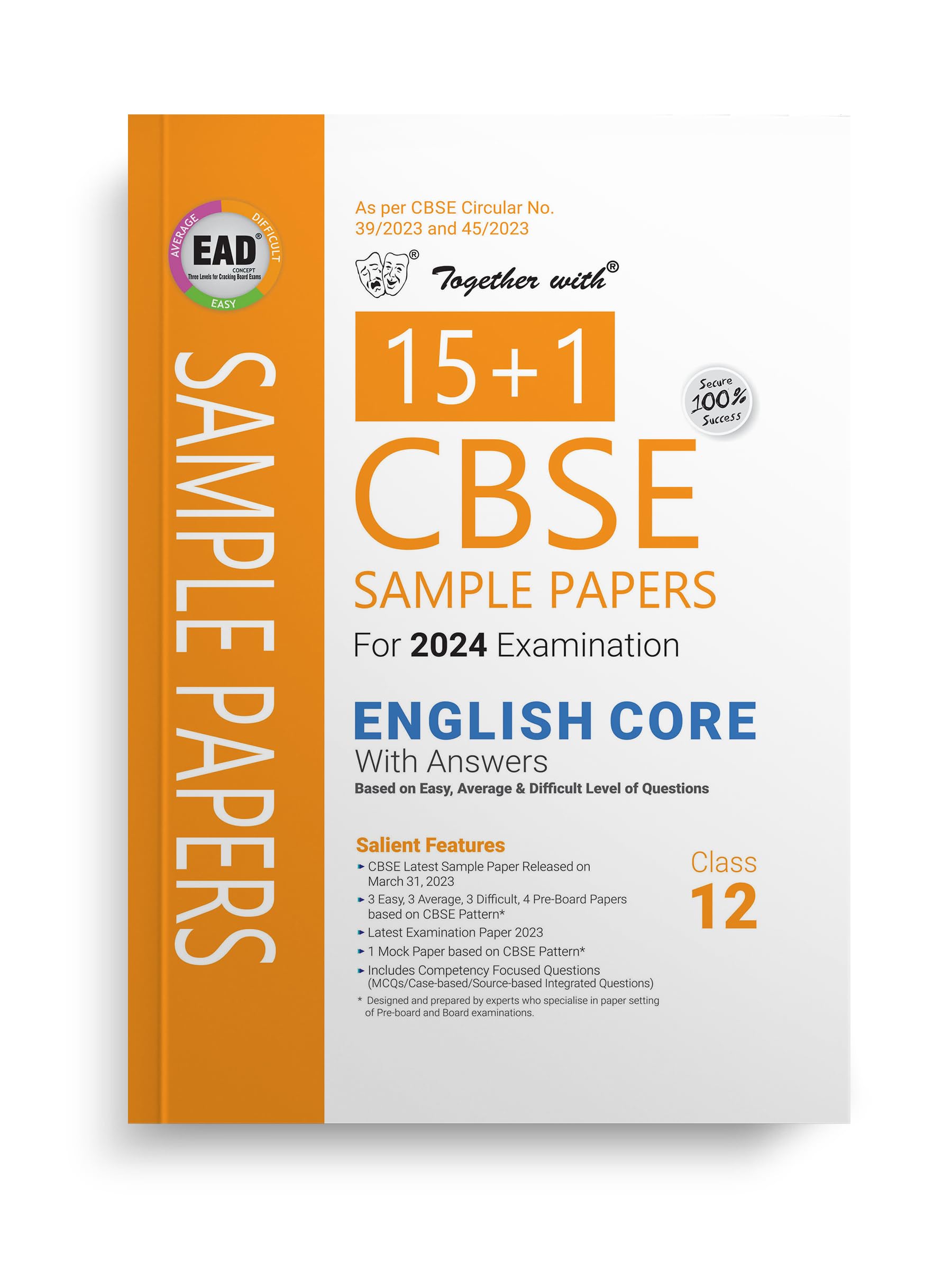 Together with CBSE Sample Paper class 12 English Core Standard for Board Exam 2024 (Chapterwise & Topicwise)