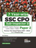 7 Yearwise SSC CPO SubInspector SI Paper 2 (English Language & Comprehension) Previous Year Solved Papers (2017  2023) with 7