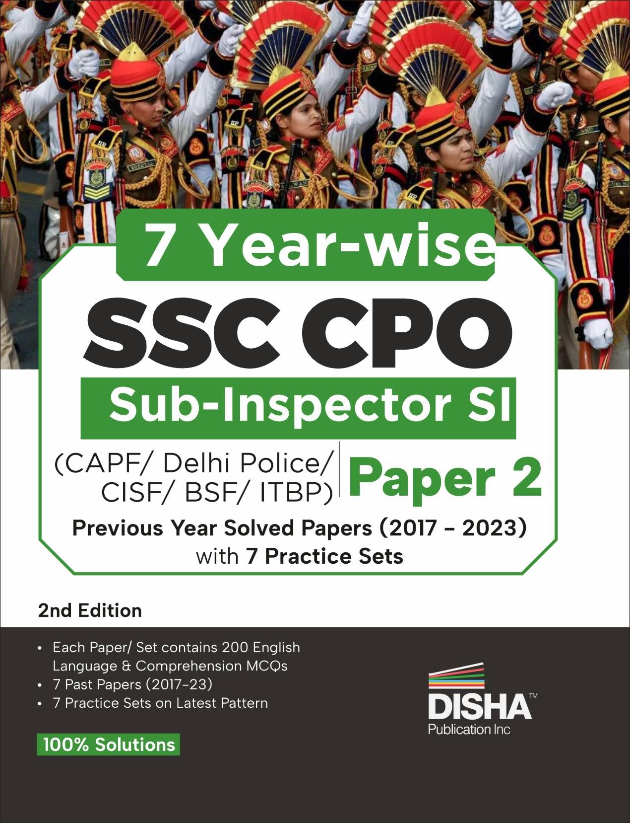 7 Yearwise SSC CPO SubInspector SI Paper 2 (English Language & Comprehension) Previous Year Solved Papers (2017  2023) with 7