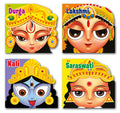 Cut Out Boards Books: Goddesses (Set of 4 Books) (DURGA, KALI, LAKSHMI, SARASWATI)