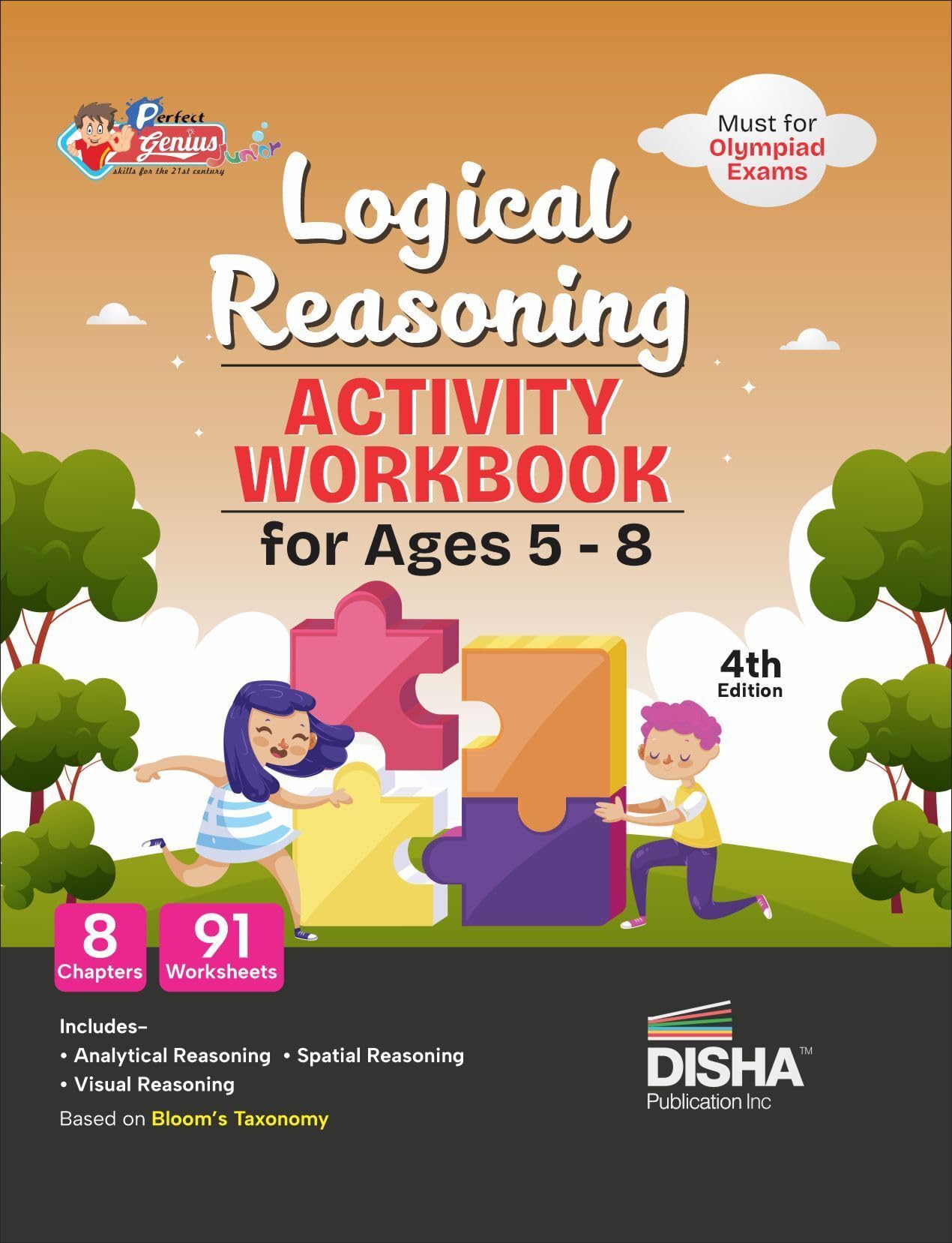 Disha Perfect Genius Logical Reasoning Activity Workbook For Ages 5 To 8  2Nd Edition | Must For Olympiad Exams | Builds 91 Lif
