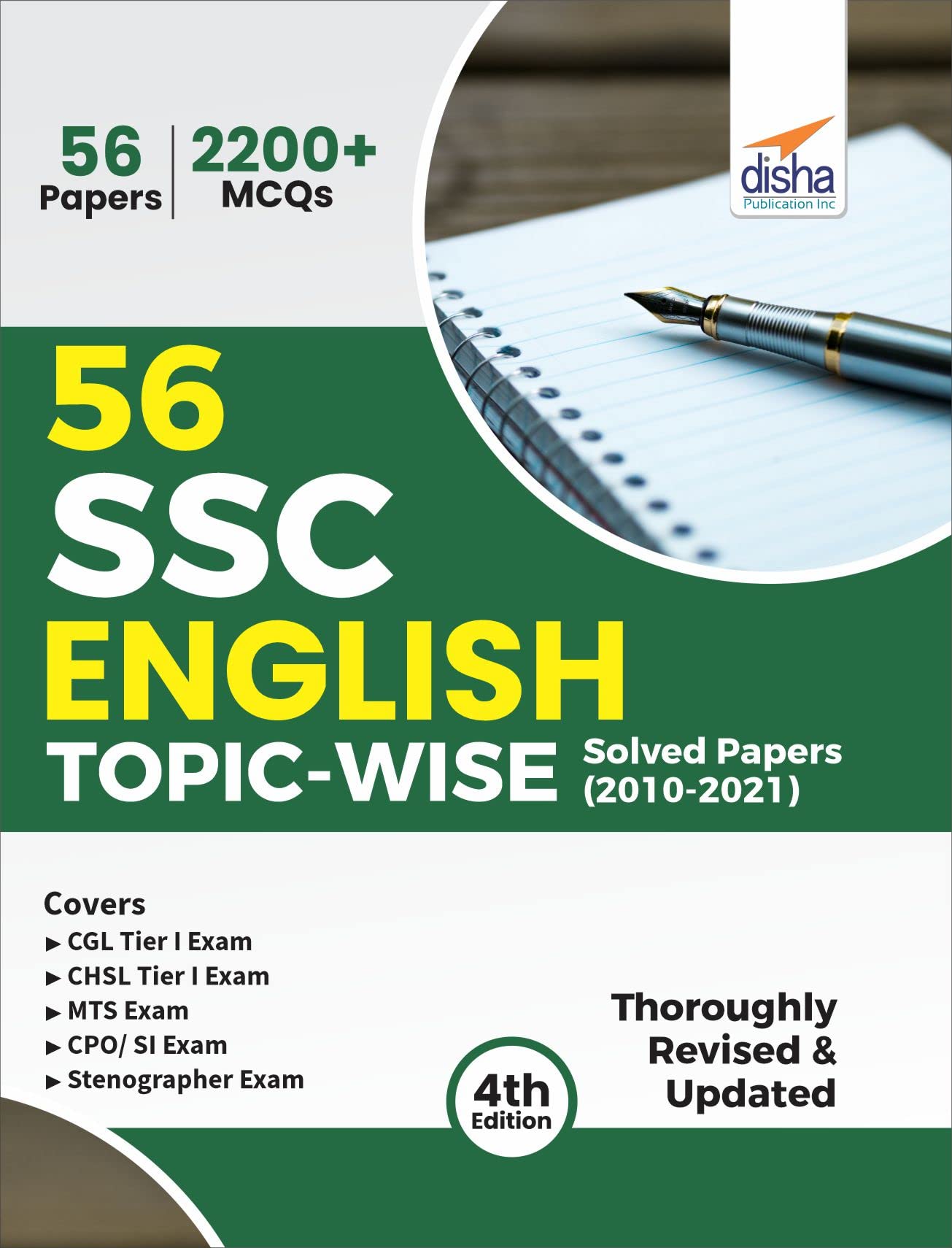 56 Ssc English TopicWise Solved Papers (2010  2021)  Cgl, Chsl, Mts, Cpo 4Th Edition
