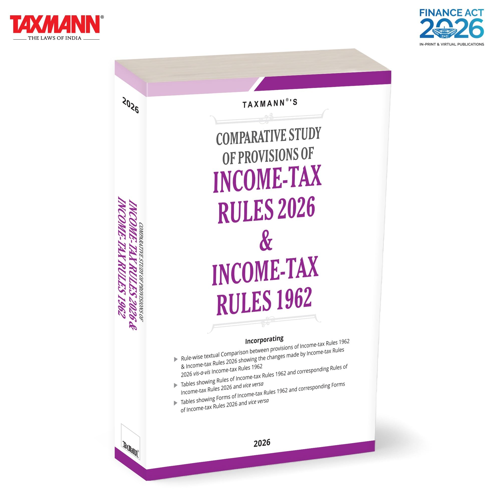 Taxmanns Comparative Study of Provisions of IncomeTax Rules 2026 & IncomeTax Rules 1962  WordforWord | ProvisionbyProvi