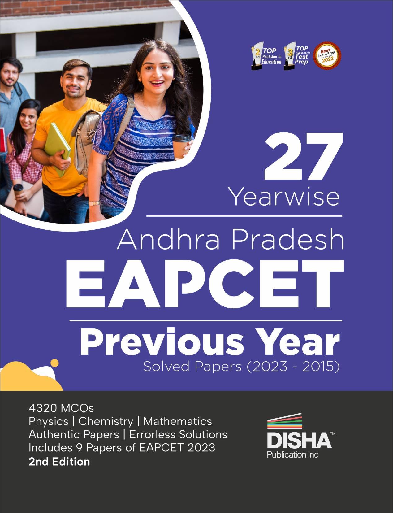 27 Yearwise Andhra Pradesh Eapcet Previous Year Solved Papers (2023  2015) 2Nd Edition | Physics, Chemistry & Mathematics Pyqs 