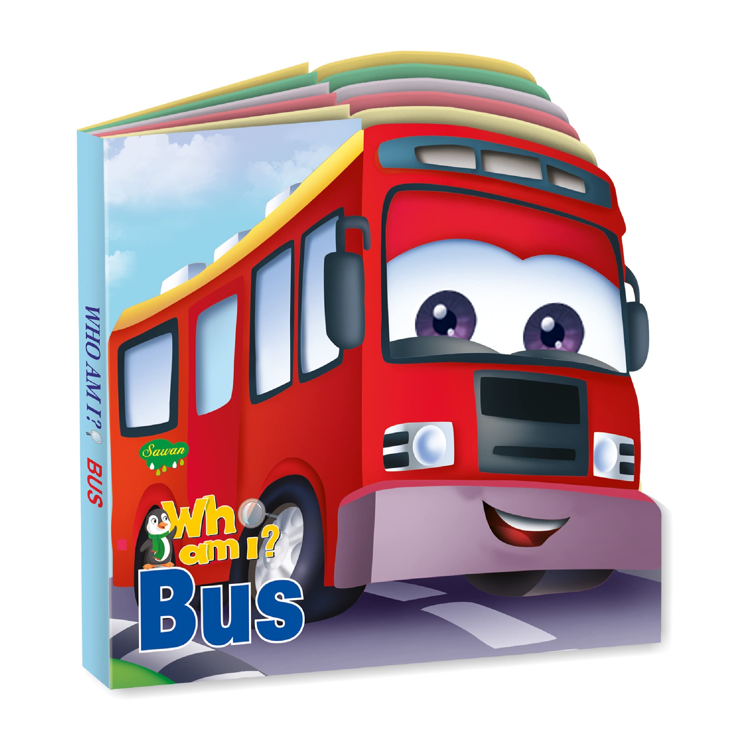 Sawan Presents Who Am I Bus | DieCut Shape BoardBook