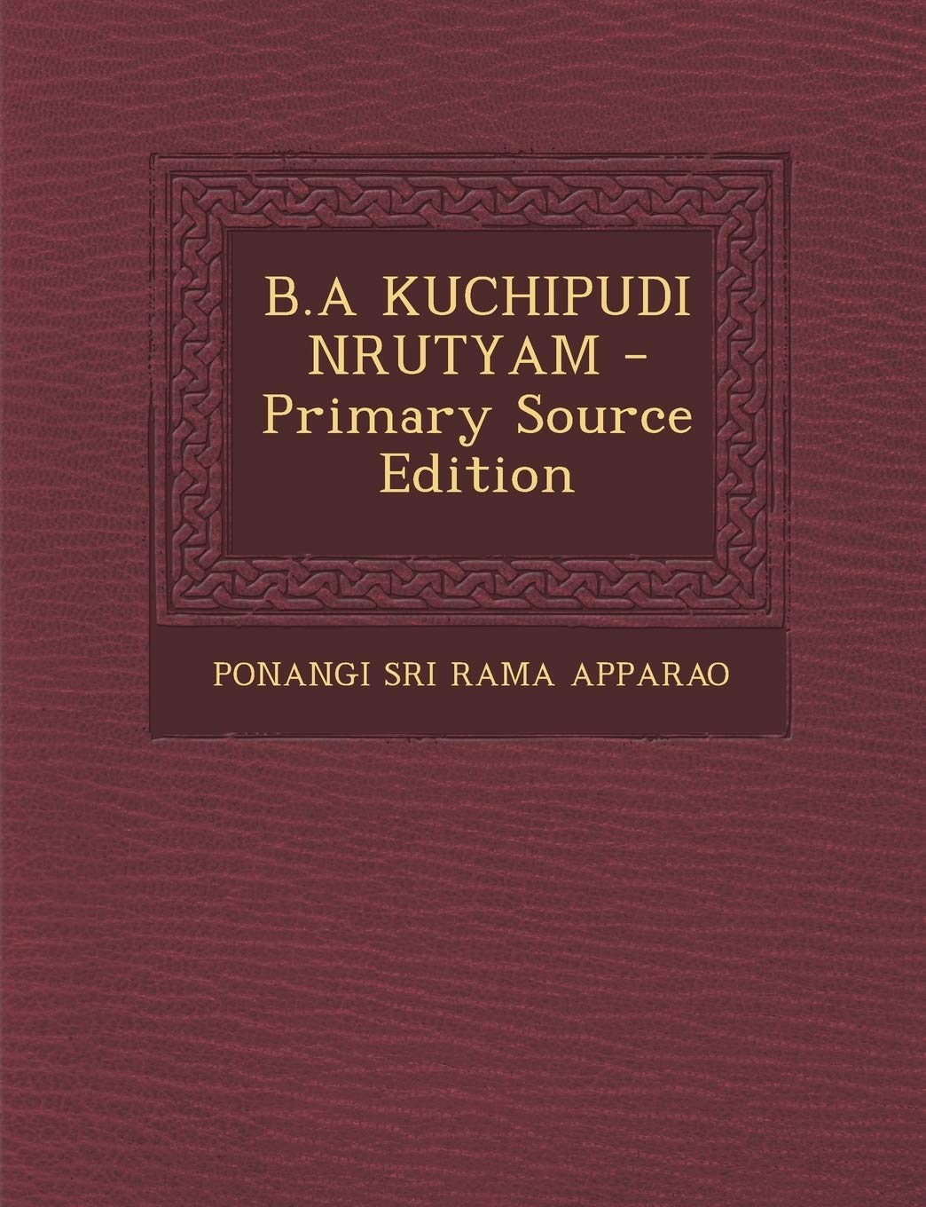 B.A Kuchipudi Nrutyam