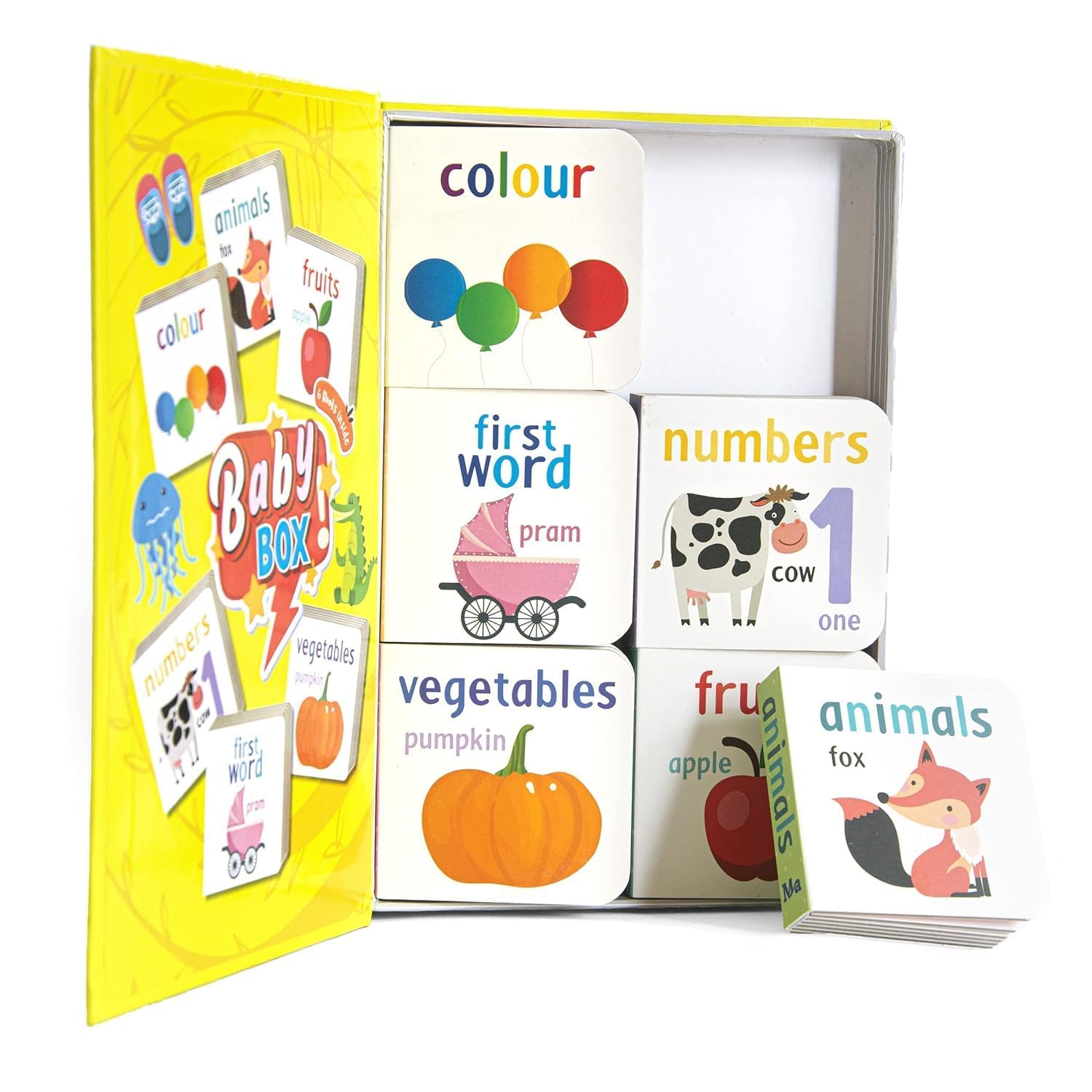 The Book Tree Baby Box Gift Set Of Small 6 Board Book For Children Age 0  2 Years 12 Pages Board Book