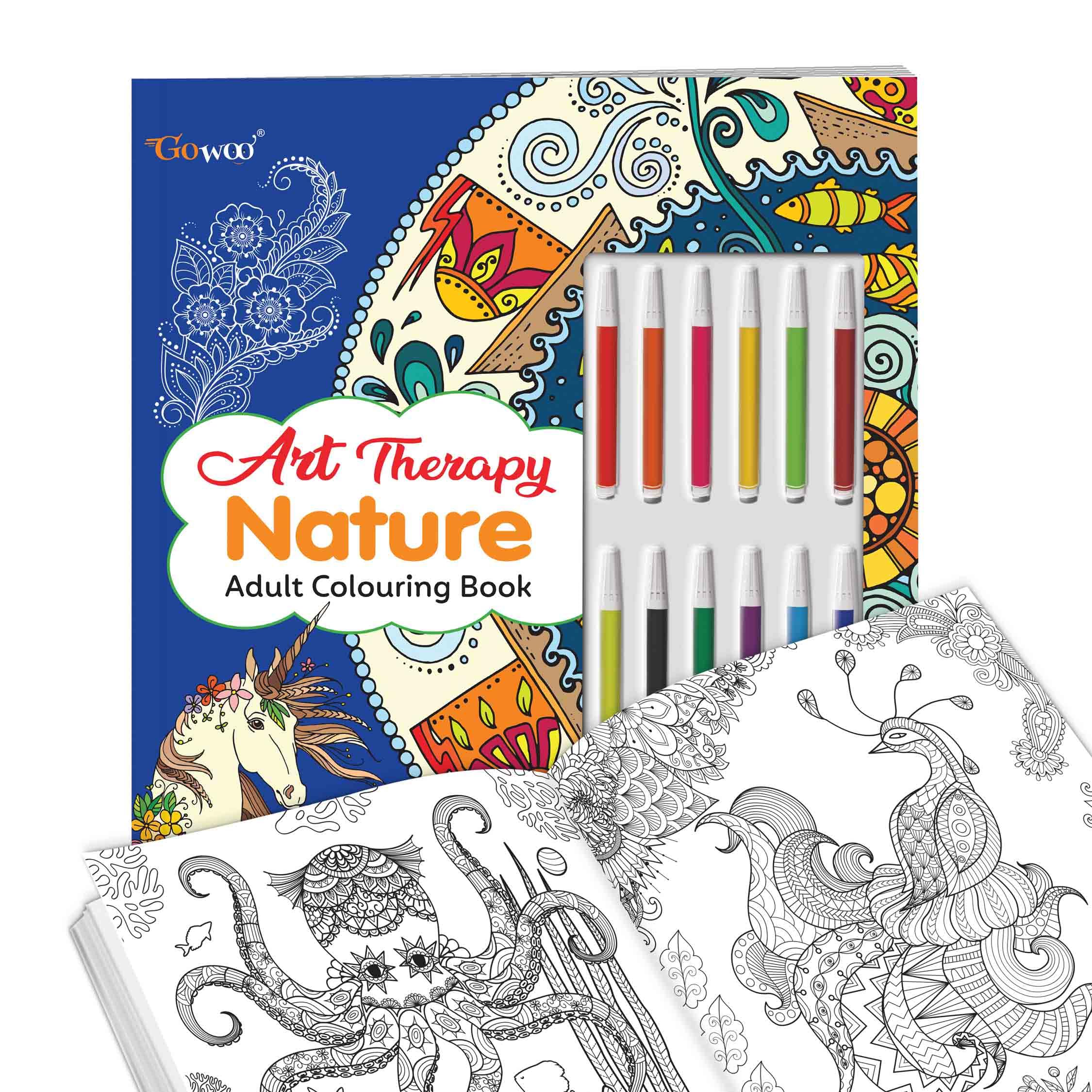Art Therapy Nature Adult Colouring Book : Adult Mindfulness Coloring Journey, Peaceful Nature Sketches For Adults, Mindful Natu