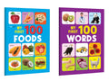 My First 100  Foods and Words : Vocabulary and food set, preschool educational combo, toddler knowledge builder, colourful pic