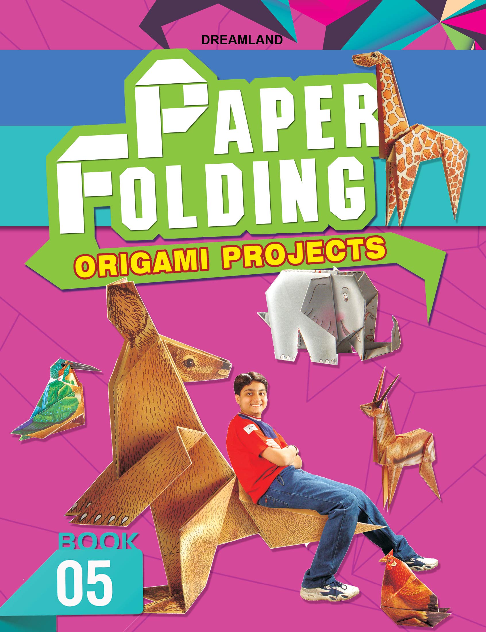 Paper Folding Origami Book 5 with Illustrated Printed Origami Sheets | 64 Pages of StepbyStep Easy Paper Folding Projects for 