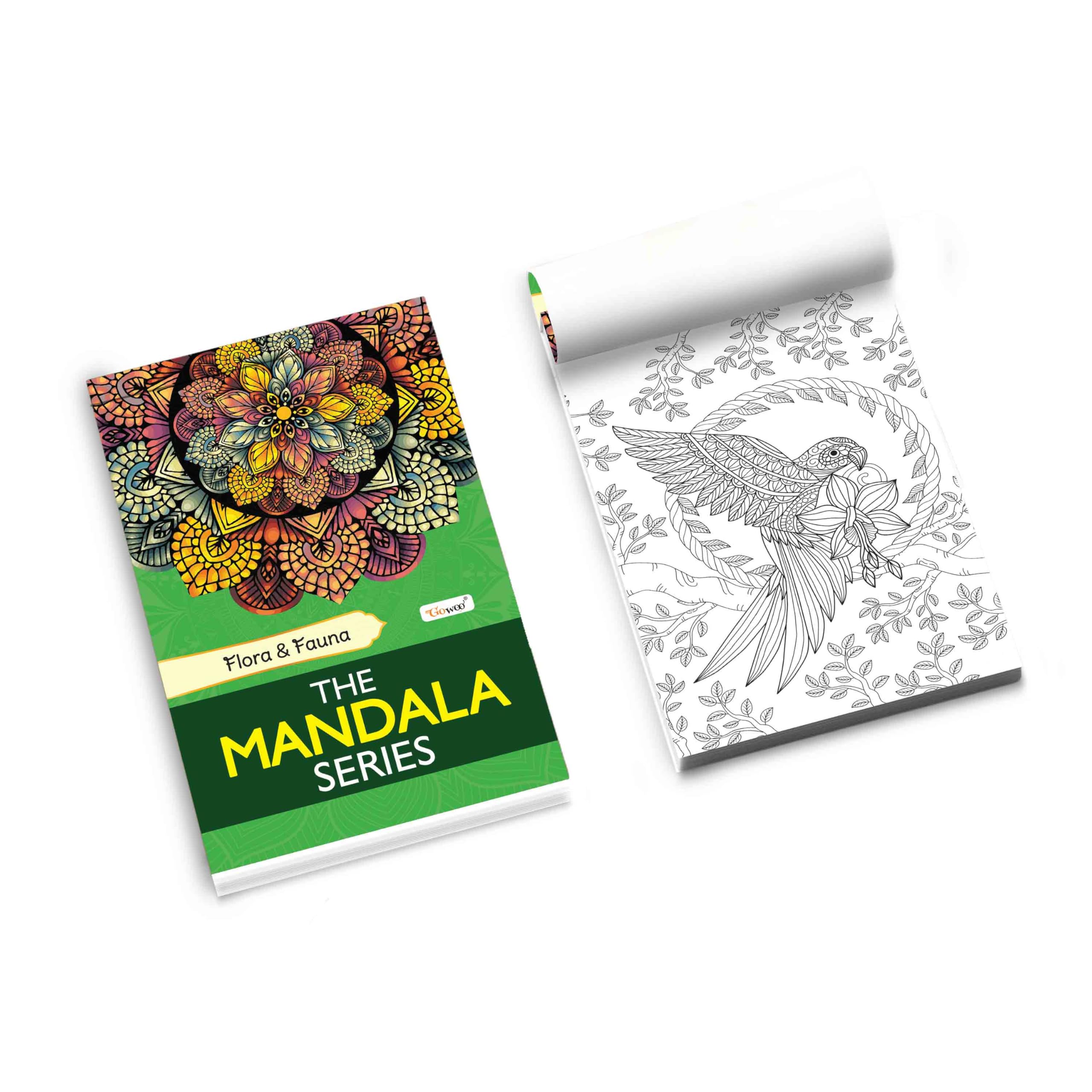 Flora & Fauna  The Mandala Series : Nature Inspired Mandala Designs, Stress Relief Colouring Book for Adults, Nature inspired 