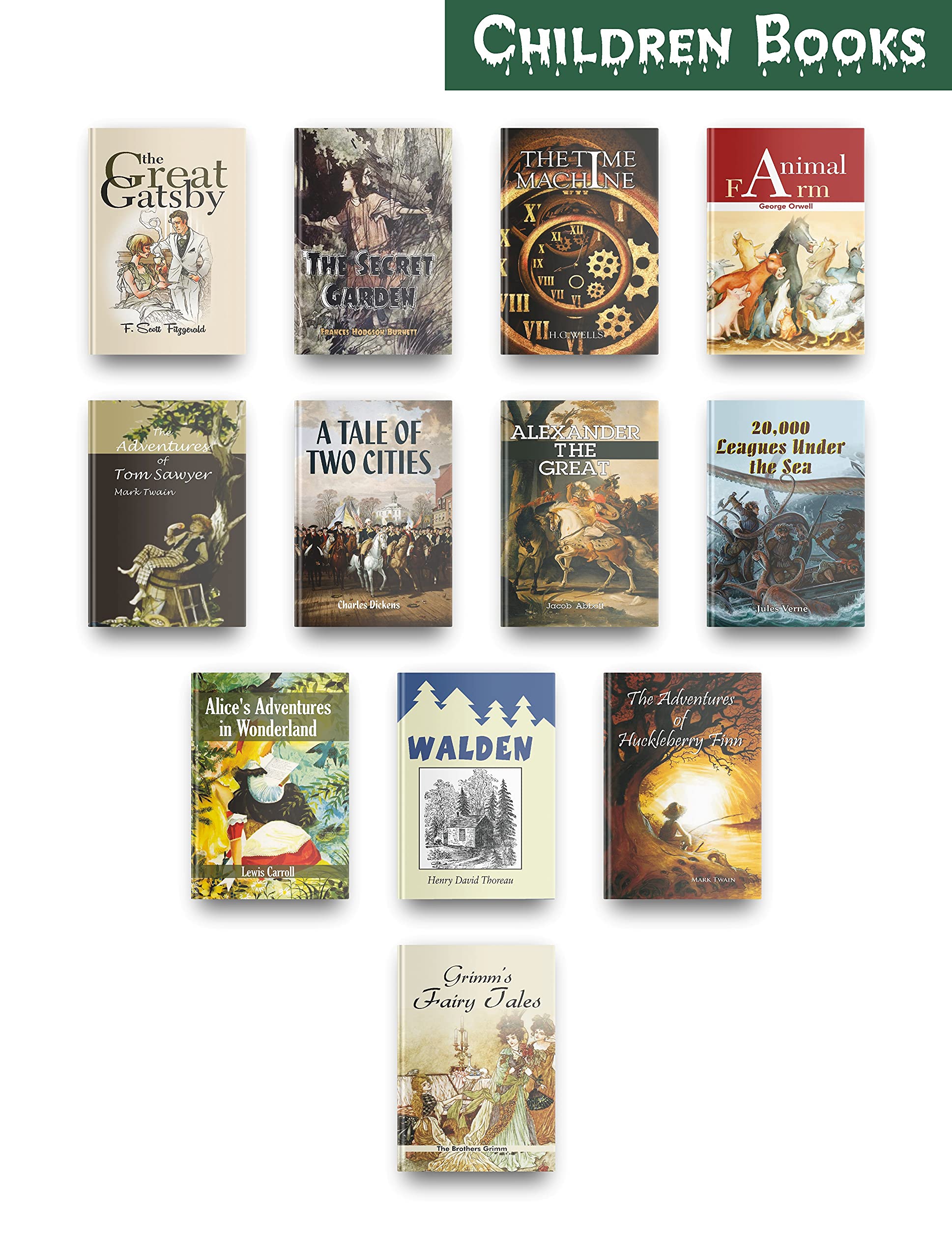 Most Exciting Children Books Set Of 12, This Children Story Books Set Contains Books Like The Great Gatsby, The Secret Garden, T