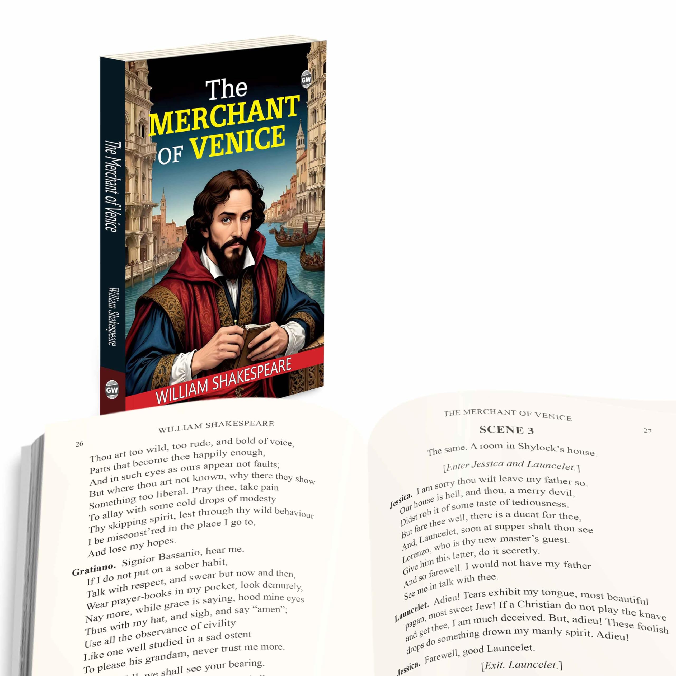 The Merchant of Venice (Paperback) : Shakespearean theatre piece, love and friendship theme, legendary stage story, universal l