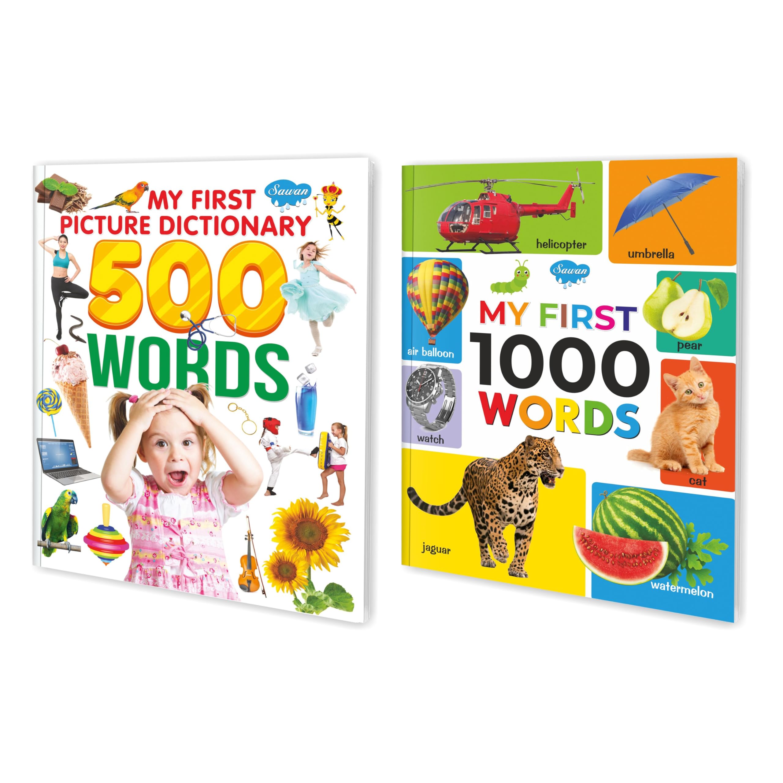Set Of 2 Picture Books (My First Picture Dictionary 500 WordsPb, My First 1000 Words Pb)