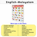 Chart Book Collections For Early Learning : Kids learning Chart book, My First ALL IN ONE SPIRAL CHART ENGLISHMALYALAM Kids C
