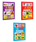 My First 100  Animals, Foods & Words : Vocabulary building combo, preschool picture set, toddler learning pack, early educatio
