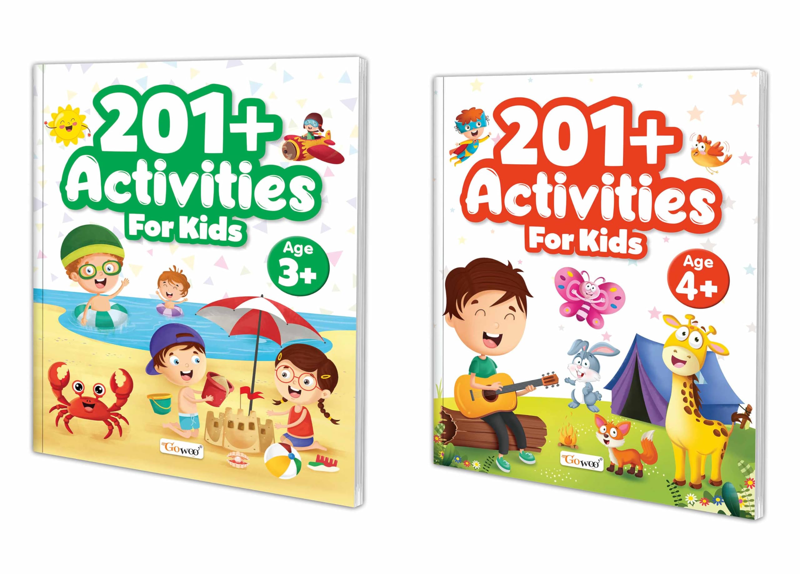 201+ Activities for Kids Age 3 and 4+ : spot the difference book for kids, mazes and puzzles for children, rhymes and puzzles bo
