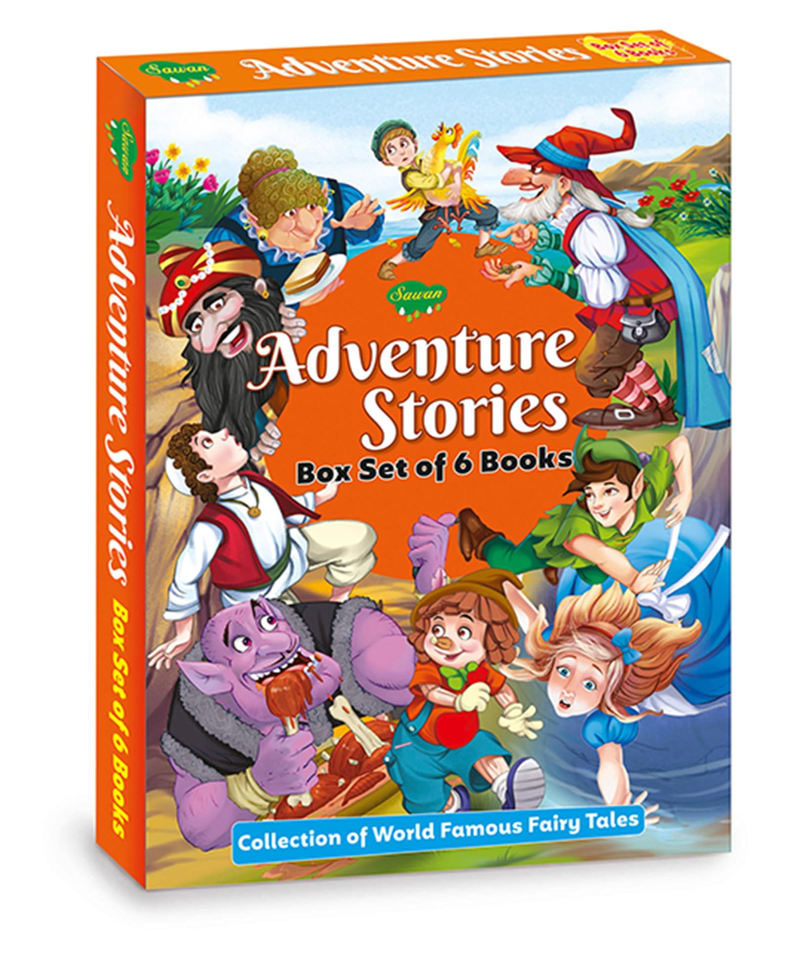 Adventure Stories Box Set | Collection Of World Famous Fairy Tales | Set Of 6 Books | Fairy Tales Box