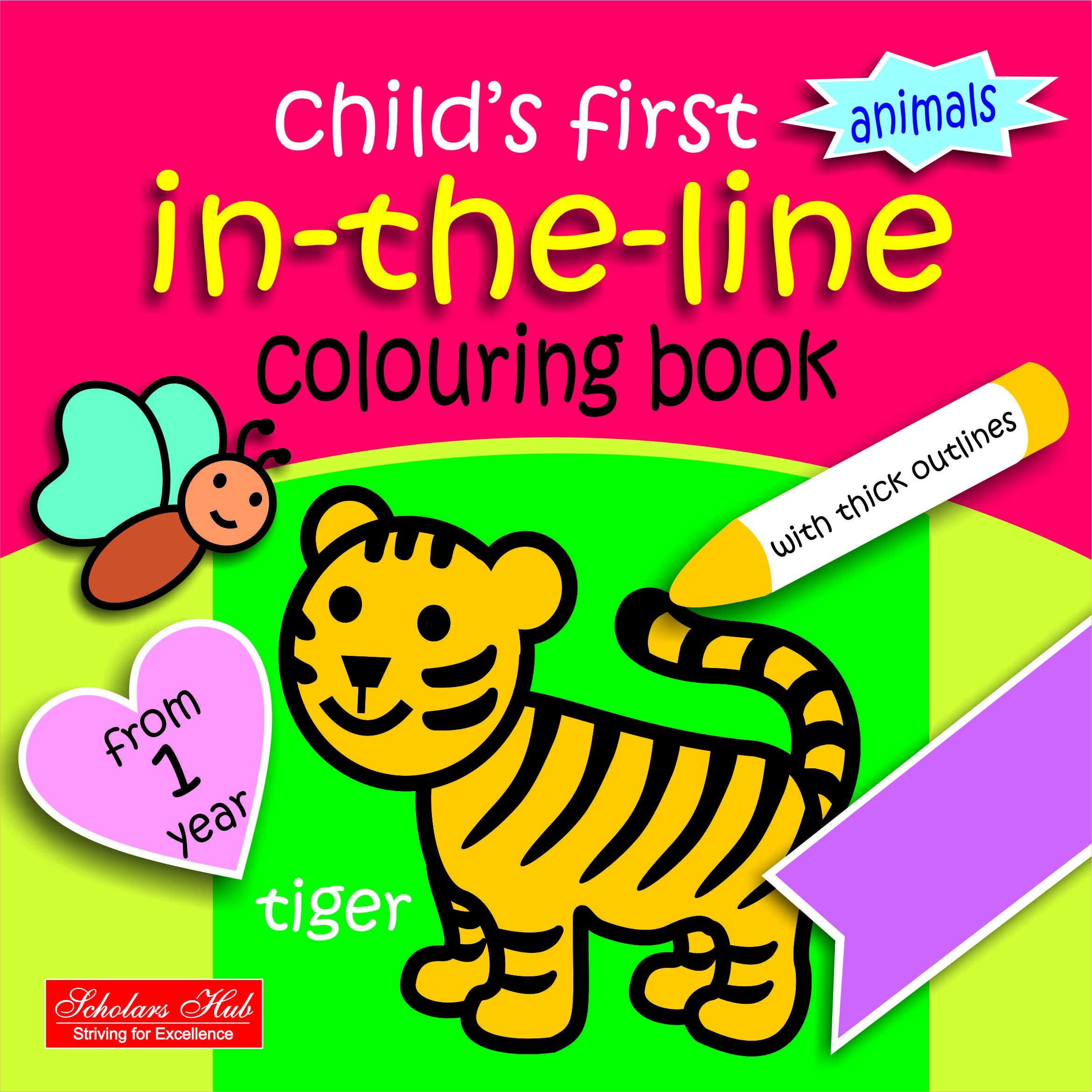 In the line colouring bookAnimals.