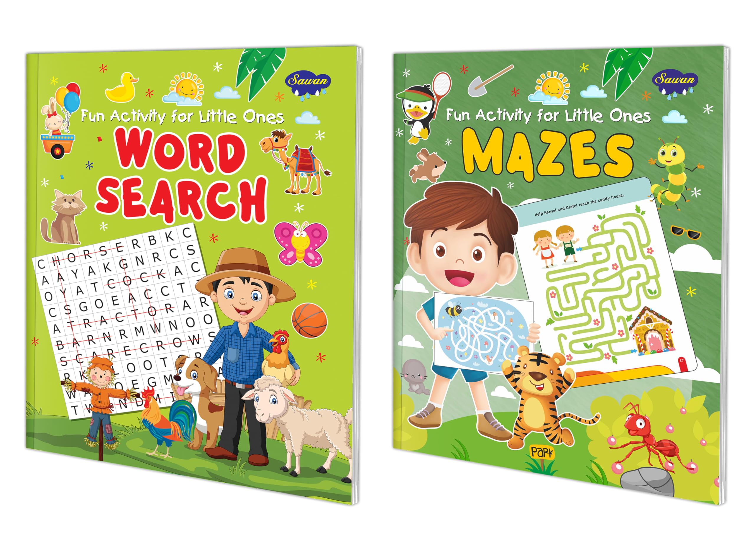 Word Search and Mazes fun activity book for little ones : Learning book for kids, Activity book for kids, Fun activity book | Pa