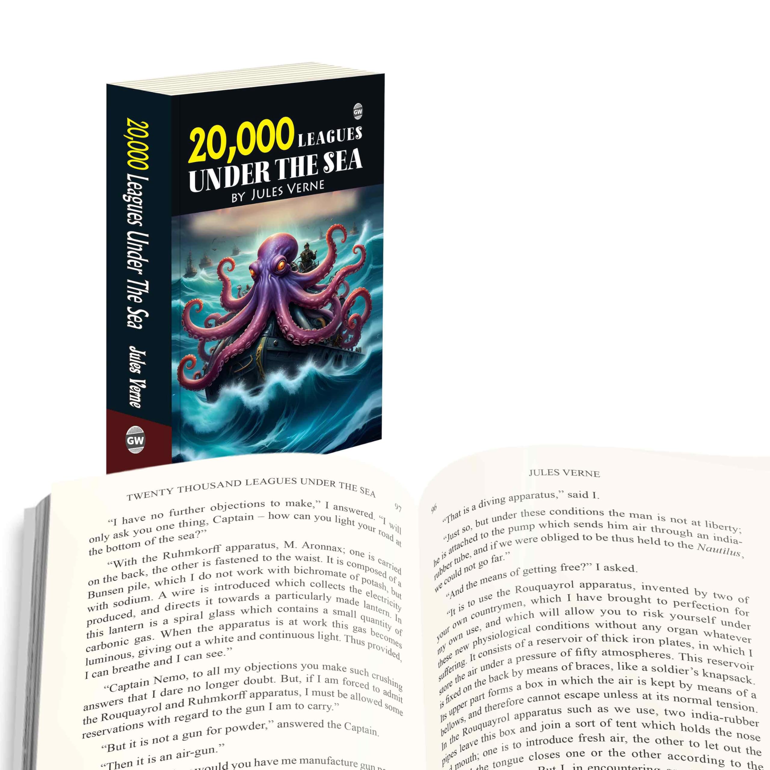 20,000 Leagues Under the Sea (Paperback) : Oceanic exploration drama, futuristic submarine classic, legendary adventure fiction