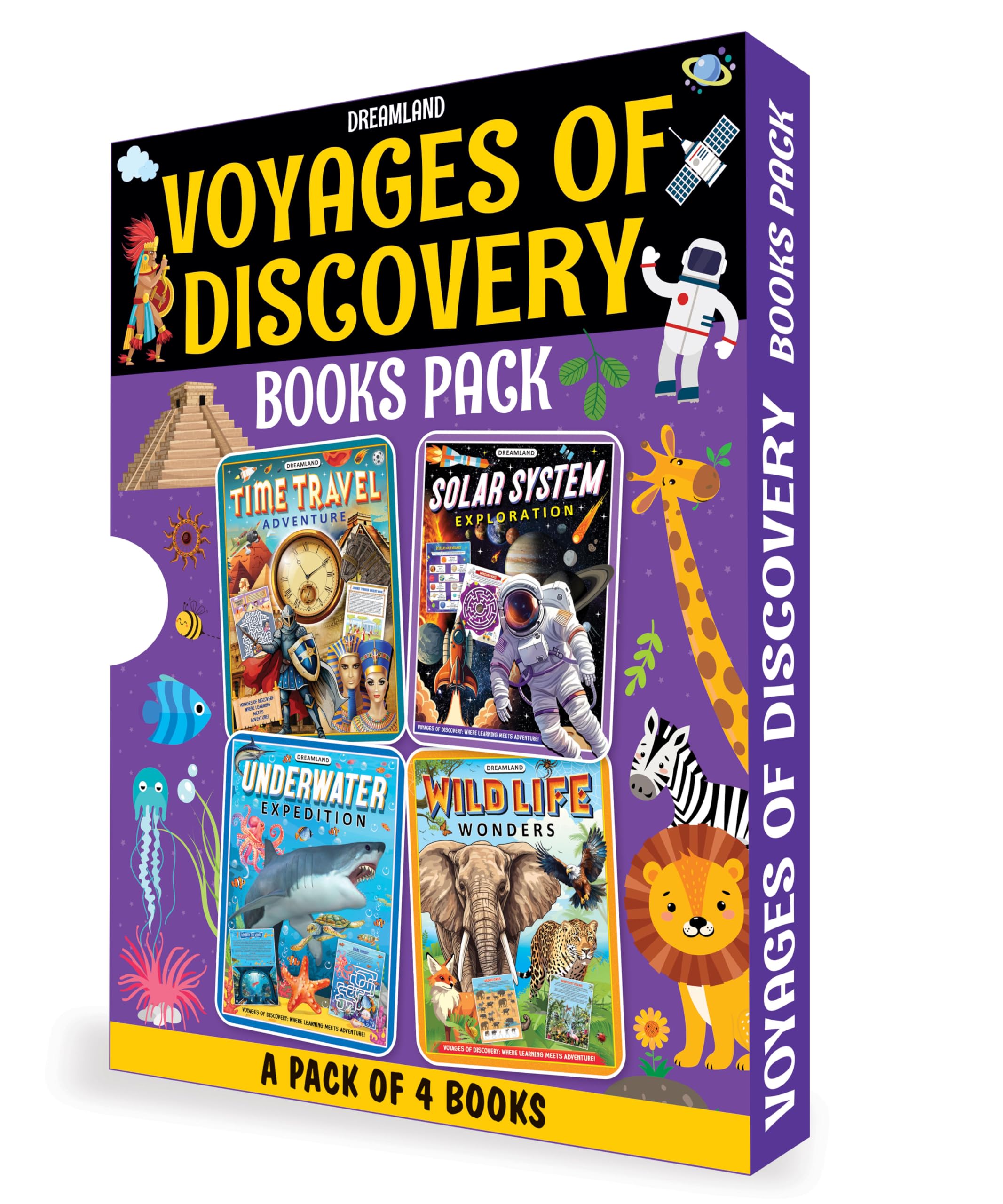 Voyages Of Discovery Activity Books Pack For Kids Ages 510  Set Of 4 Adventure & Educational Books | Time Travel, Solar System