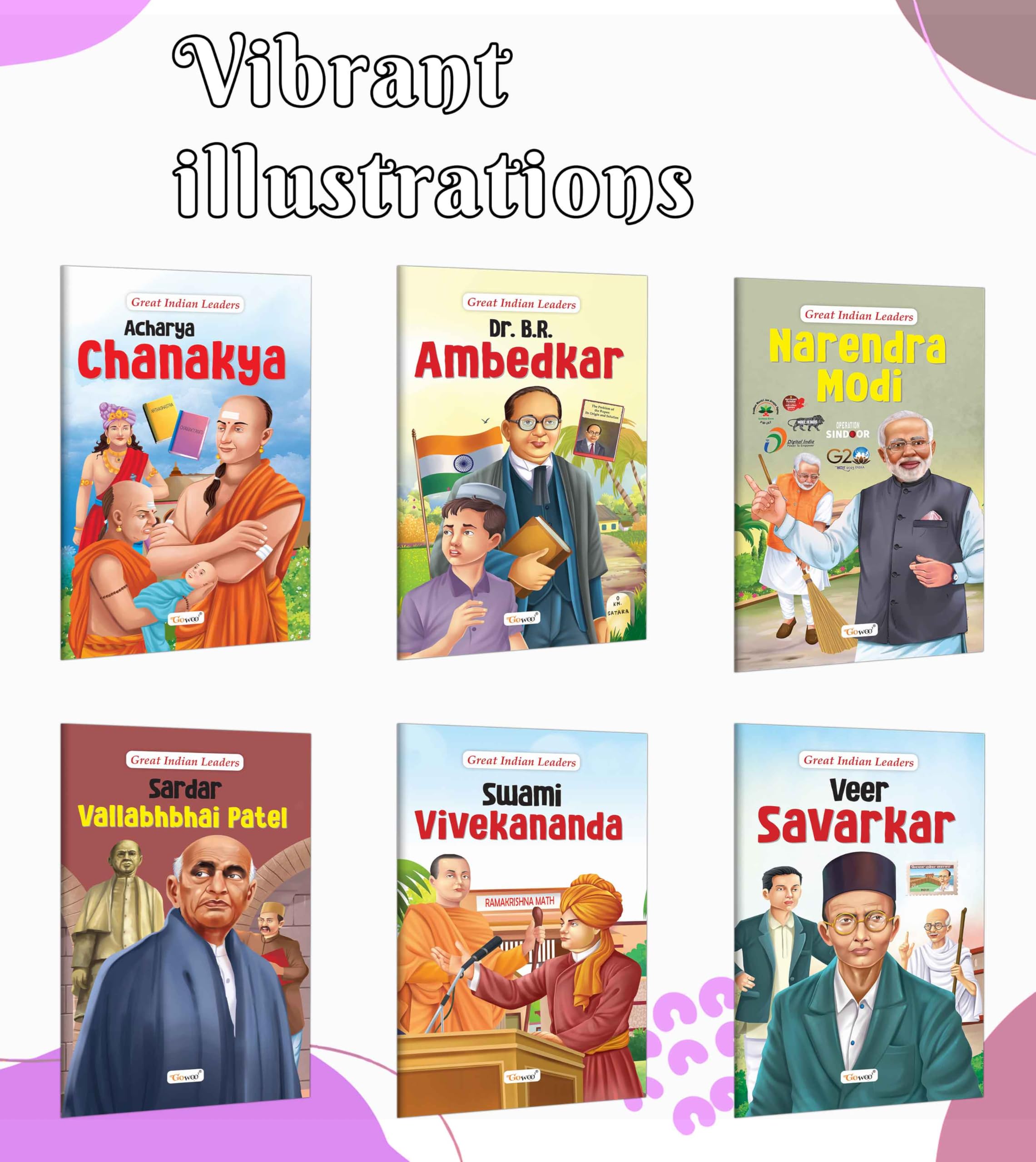 Great Indian Leaders: Acharya Chanakya, Dr. B.R. Ambedkar, Narendra Modi and more  Motivational learning for kids, Life stories